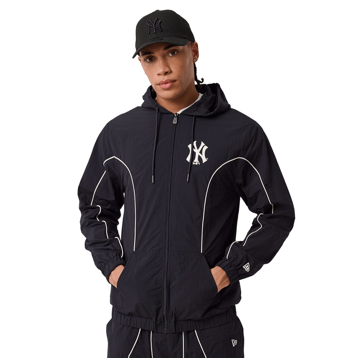New Era NY Yankees MLB Piping Track Jacket Navy - CNEWE14724 - Coziness