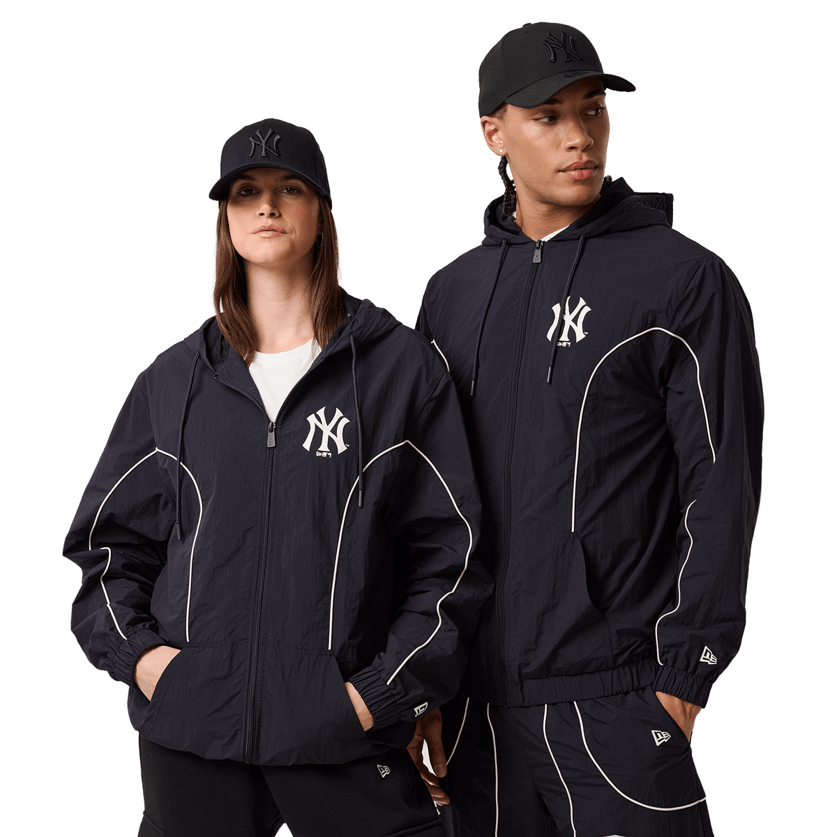 New Era NY Yankees MLB Piping Track Jacket Navy - CNEWE14724 - Coziness