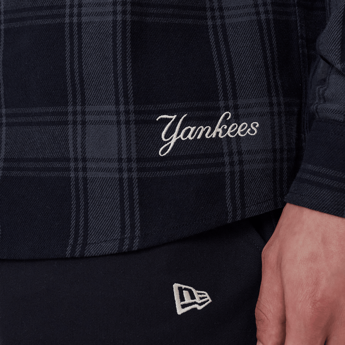 New Era NY Yankees MLB Plaid Shirt Navy - CNEWE14720 - Coziness