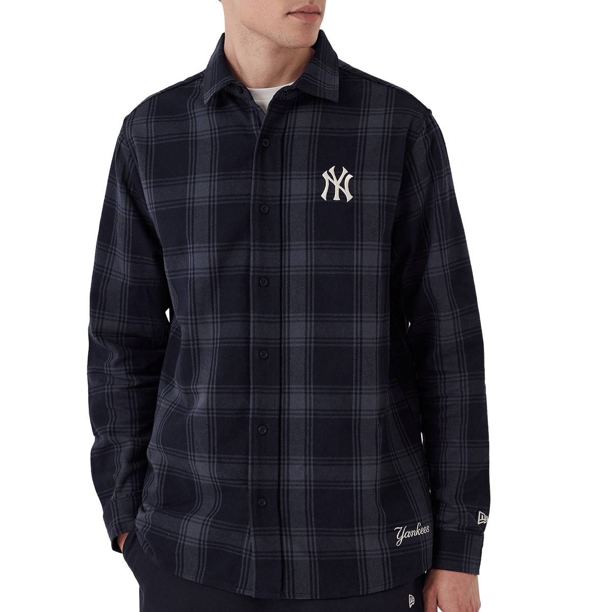 New Era NY Yankees MLB Plaid Shirt Navy - CNEWE14720 - Coziness