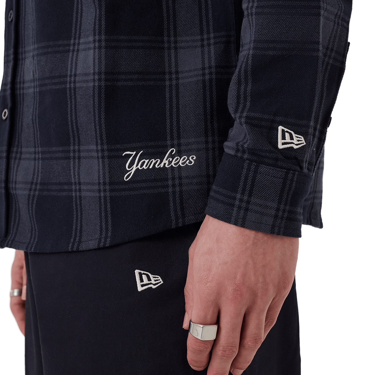New Era NY Yankees MLB Plaid Shirt Navy - CNEWE14720 - Coziness