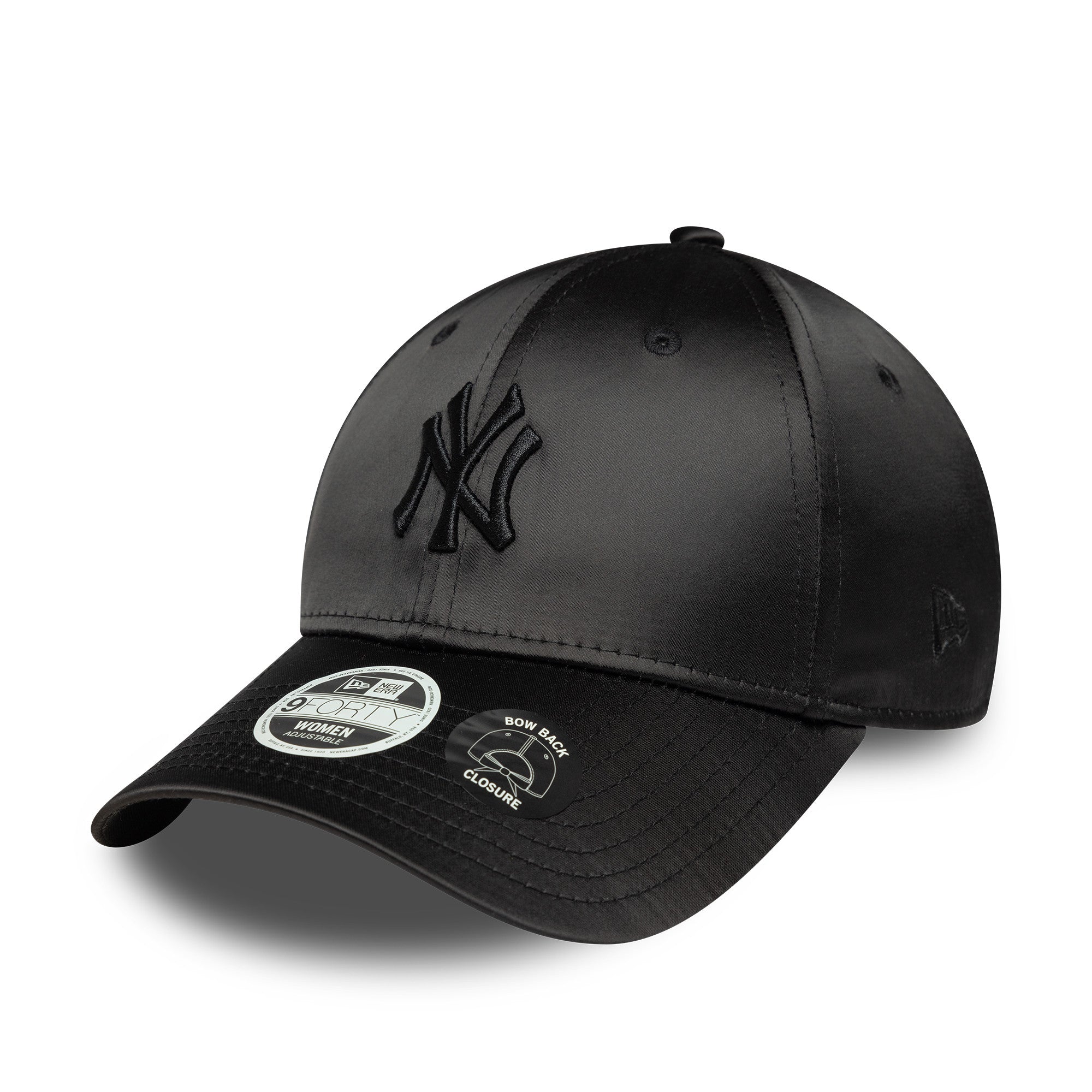 New Era NY Yankees Satin Bow Back 9FORTY Cap Schwarz Wmns - CNEWE7003 - Coziness
