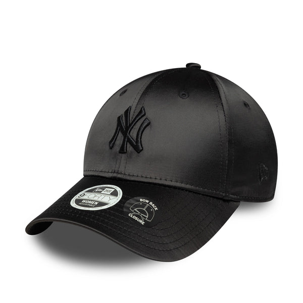 New Era NY Yankees Satin Bow Back 9FORTY Cap Schwarz Wmns - CNEWE7003 - Coziness