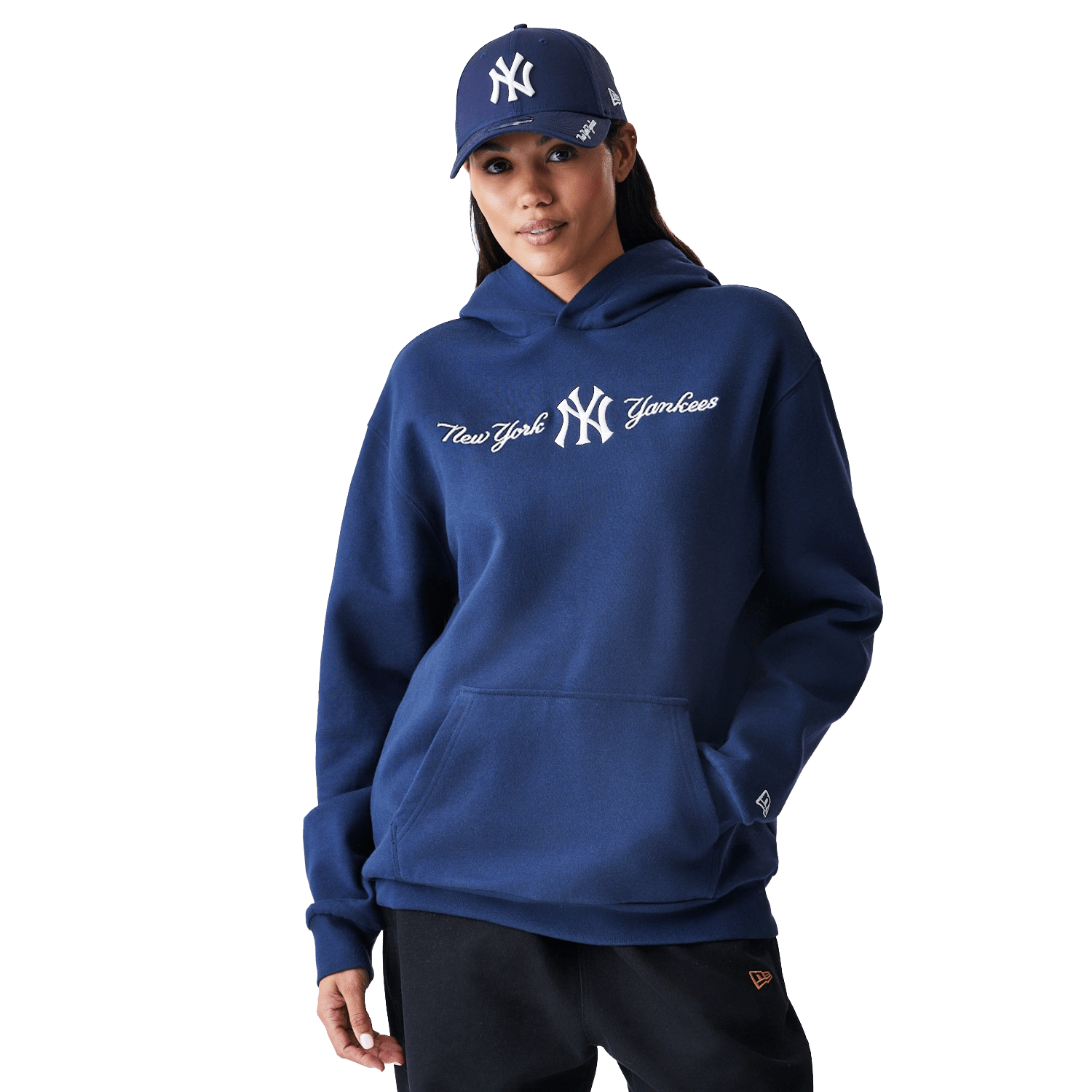New Era NY Yankees Script Hoodie Navy - CNEWE7011 - Coziness