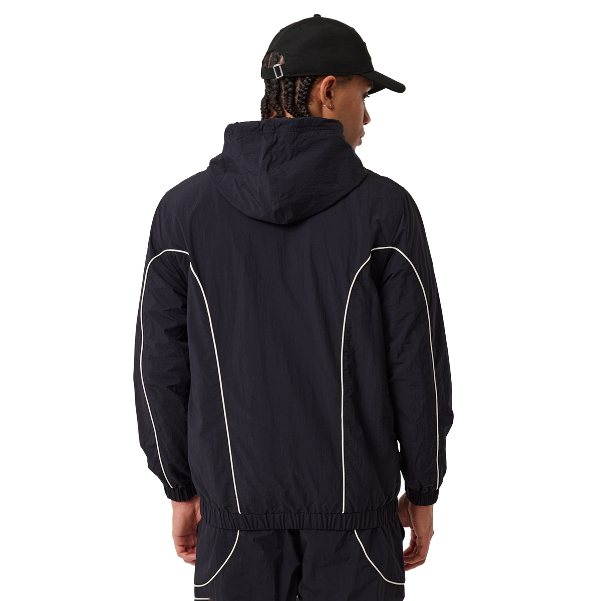 New Era NY Yankees Track Jacke in Navy, Model von hinten
