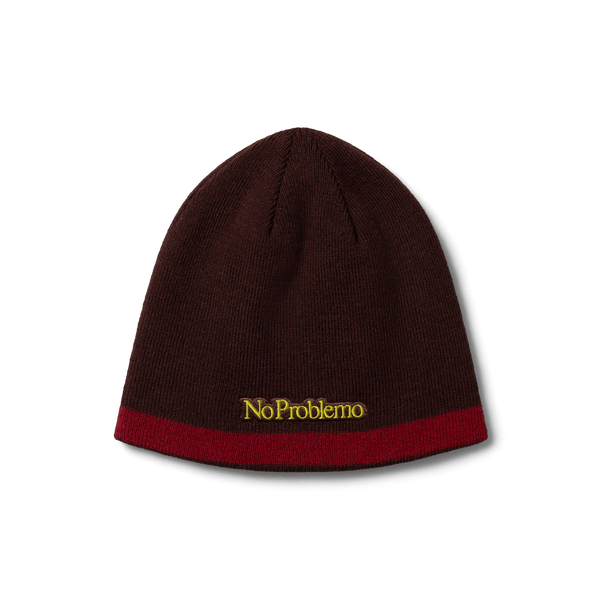 No Problemo Np Stripe Reversible Beanie Brown - CNOP13810 - Coziness