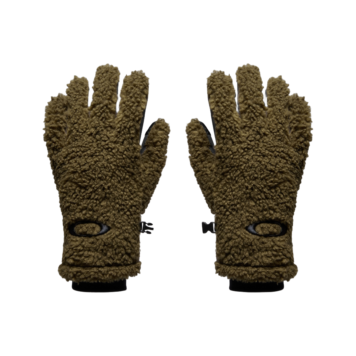 Oakley Mountain Fire Glove in Deep Olive, Paar von der Fleece-Seite von vorne