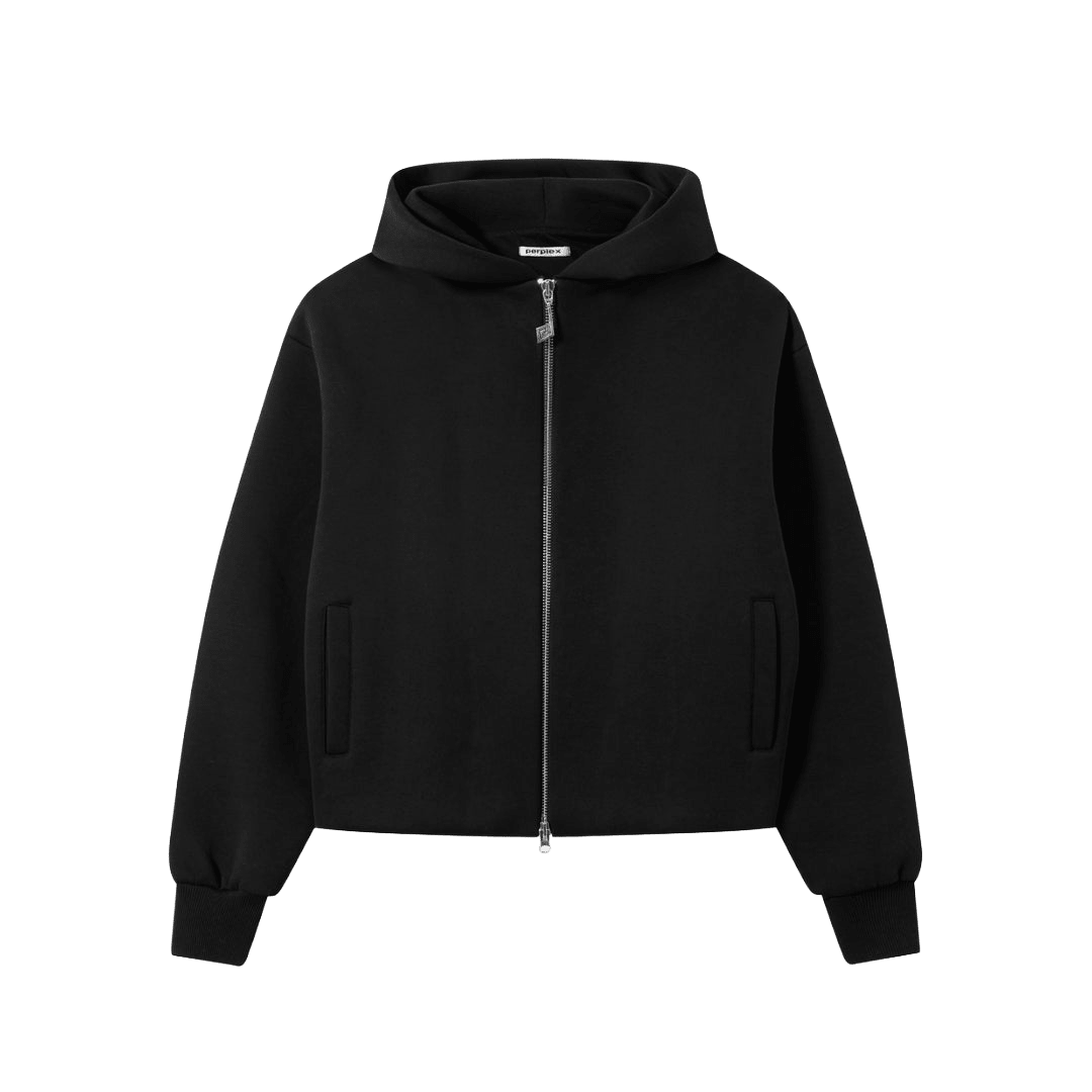 Perplex Two - Way Zip Hoodie Black - CPERT10394 - Coziness