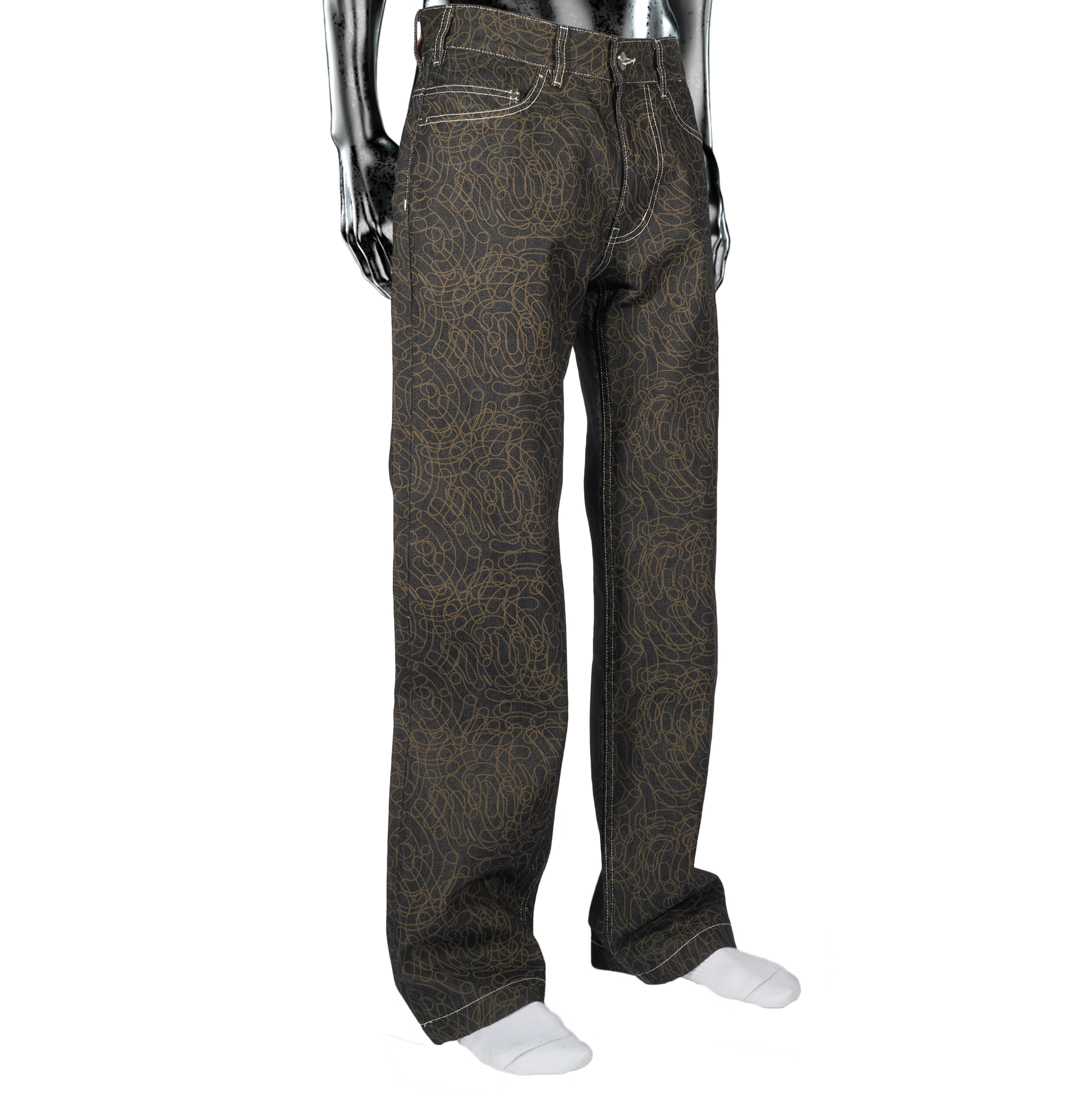 Pierre Bassene Digi Camo All Over Raw Denim Dark Blue - CPIEB6893 - Coziness