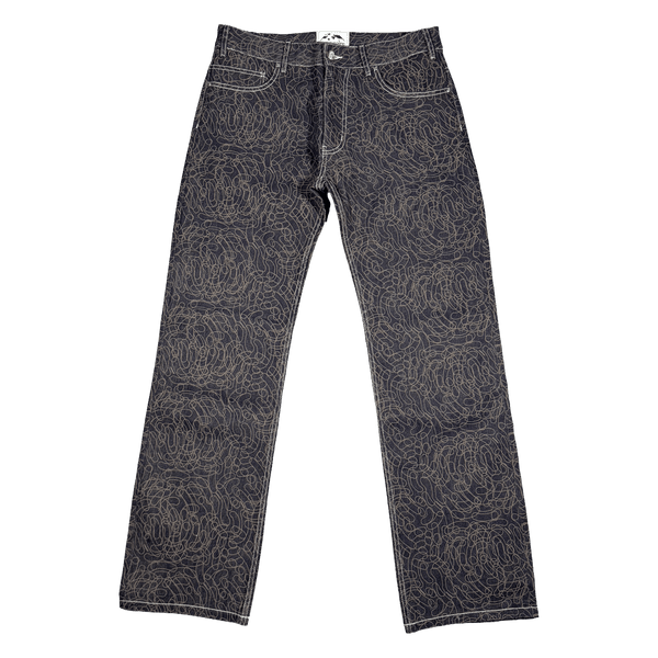 Pierre Bassene Digi Camo All Over Raw Denim Dark Blue - CPIEB6893 - Coziness