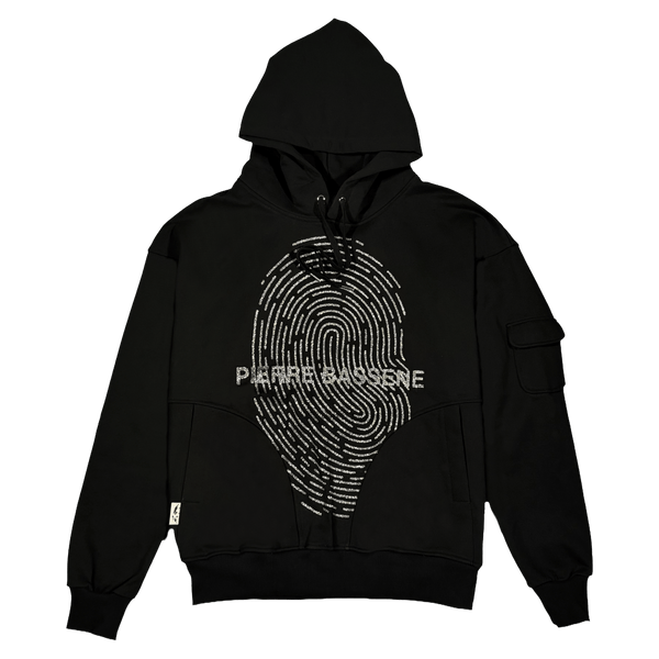 Pierre Bassene Glitta Fingerprint Hoodie Schwarz - CPIEB6855 - Coziness
