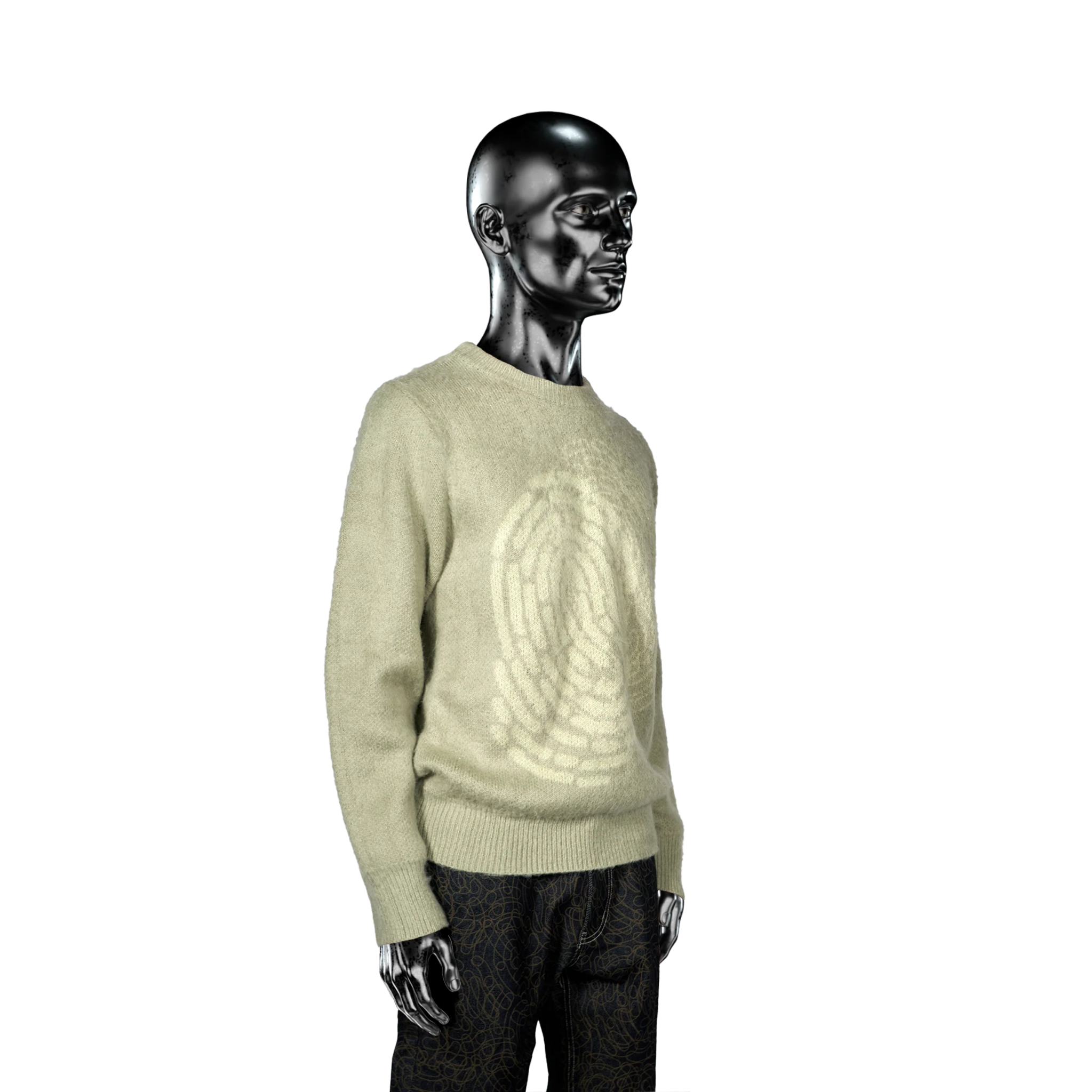 Pierre Bassene Mohair Sweater Mint Green - CPIEB6861 - Coziness