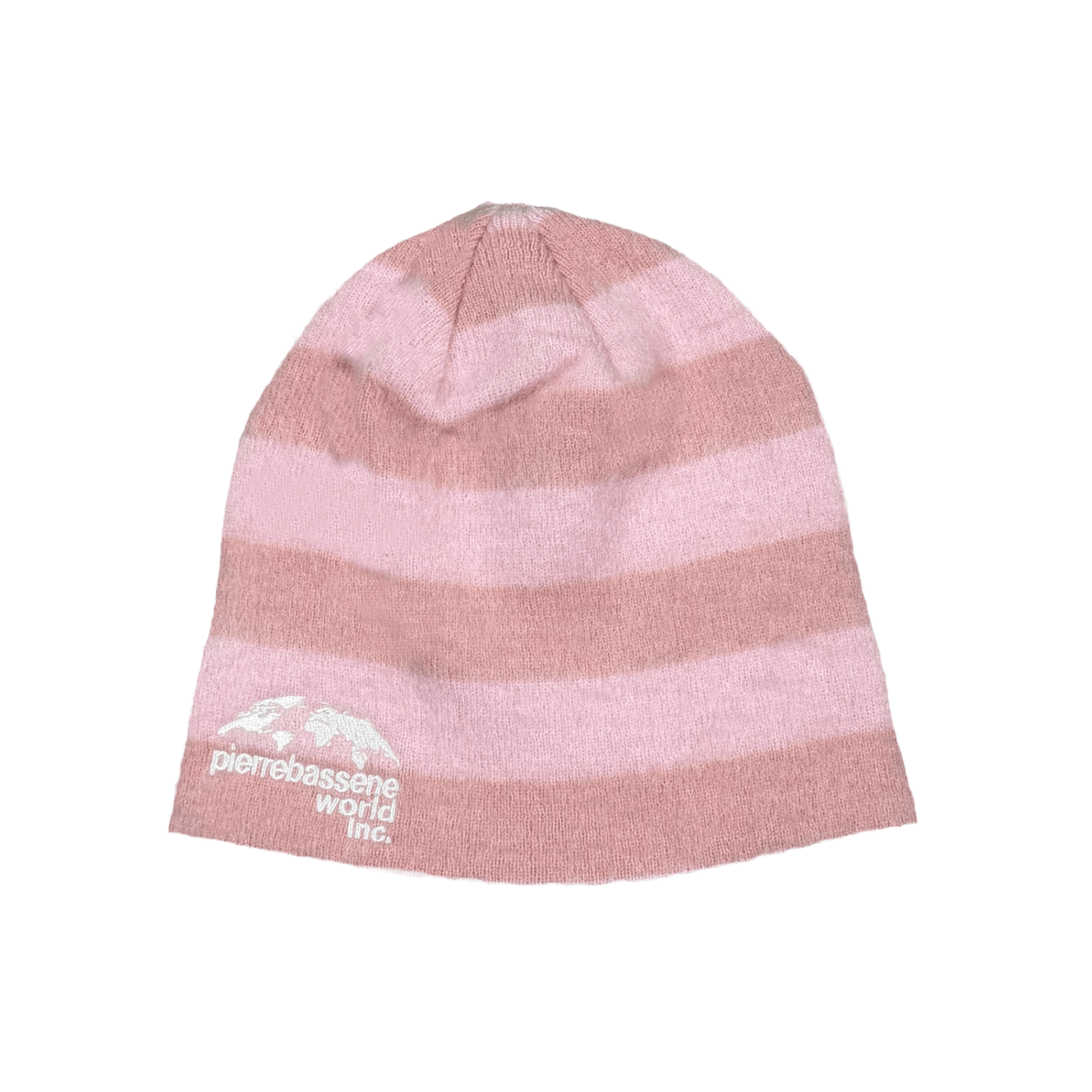 Pierre Bassene Stripped Mohair Beanie Pink - CPIEB6906 - Coziness