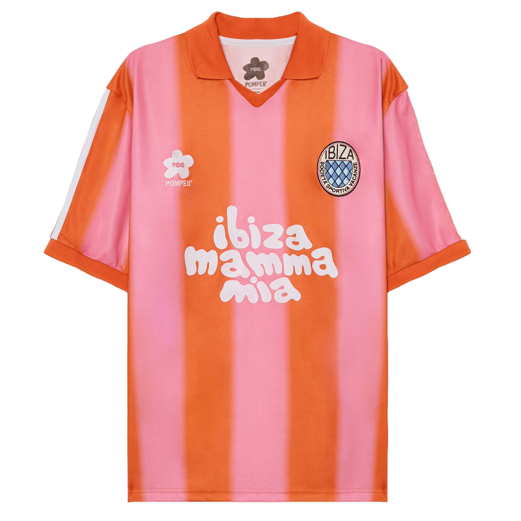 Pompeii Stripes Football Trikot Orange Pink - CPOMS4315 - Coziness