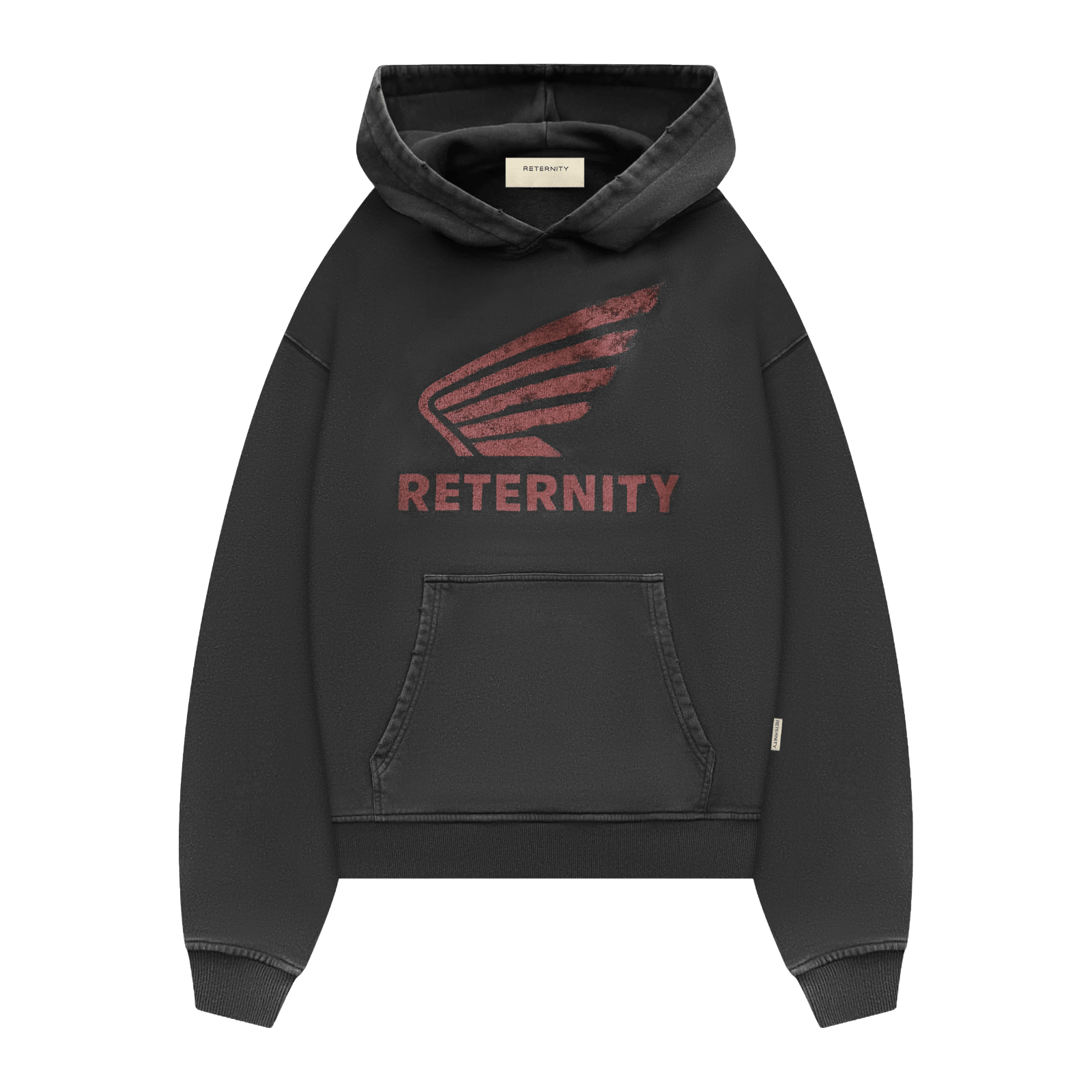 Reternity AÉRO HOODIE WASHED BLACK - CRETA13693 - Coziness