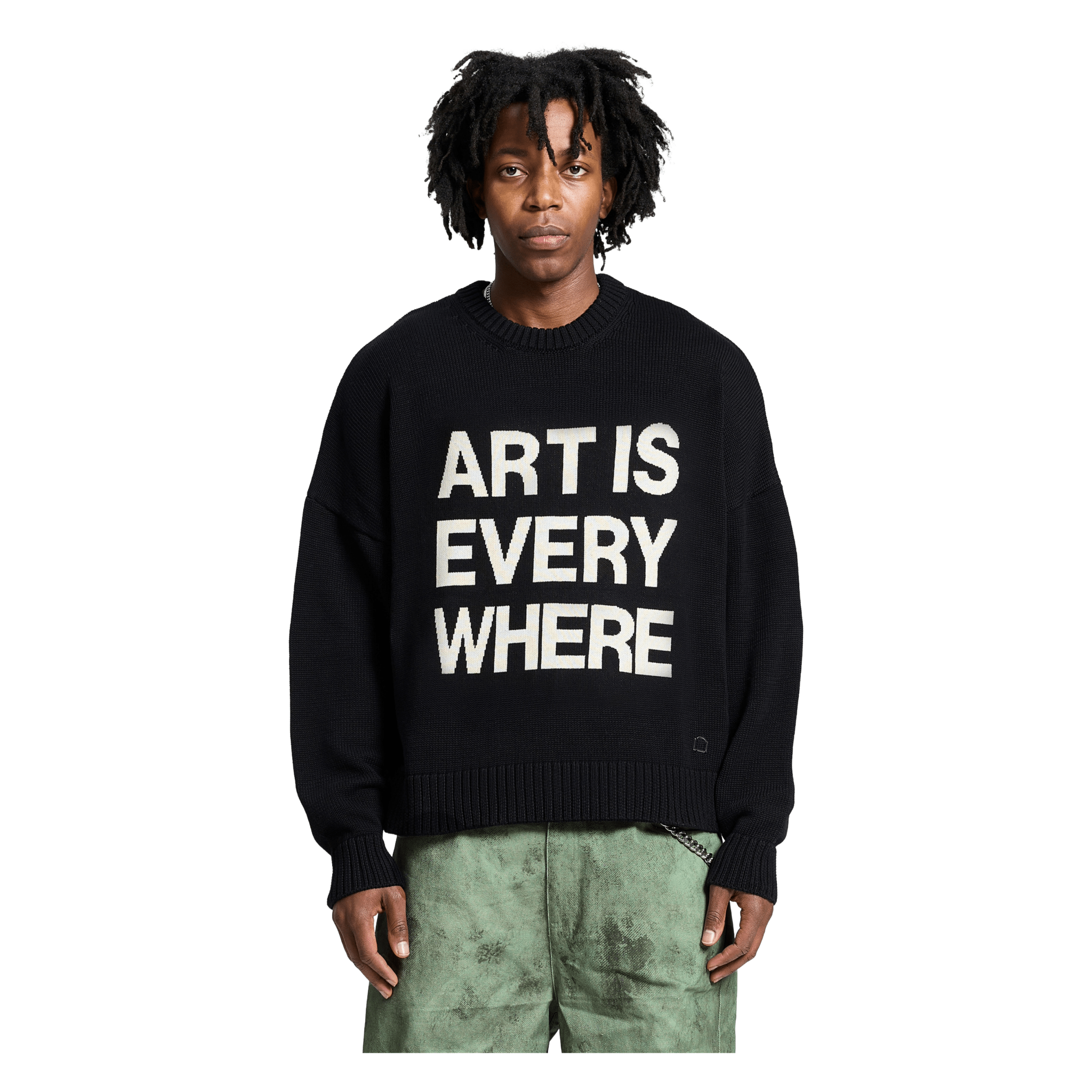 Reternity Art Is Everywhere Knit Sweater Schwarz - CRETD6807 - Coziness