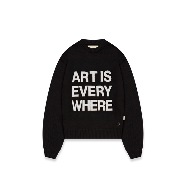 Reternity Art Is Everywhere Knit Sweater Schwarz - CRETD6807 - Coziness