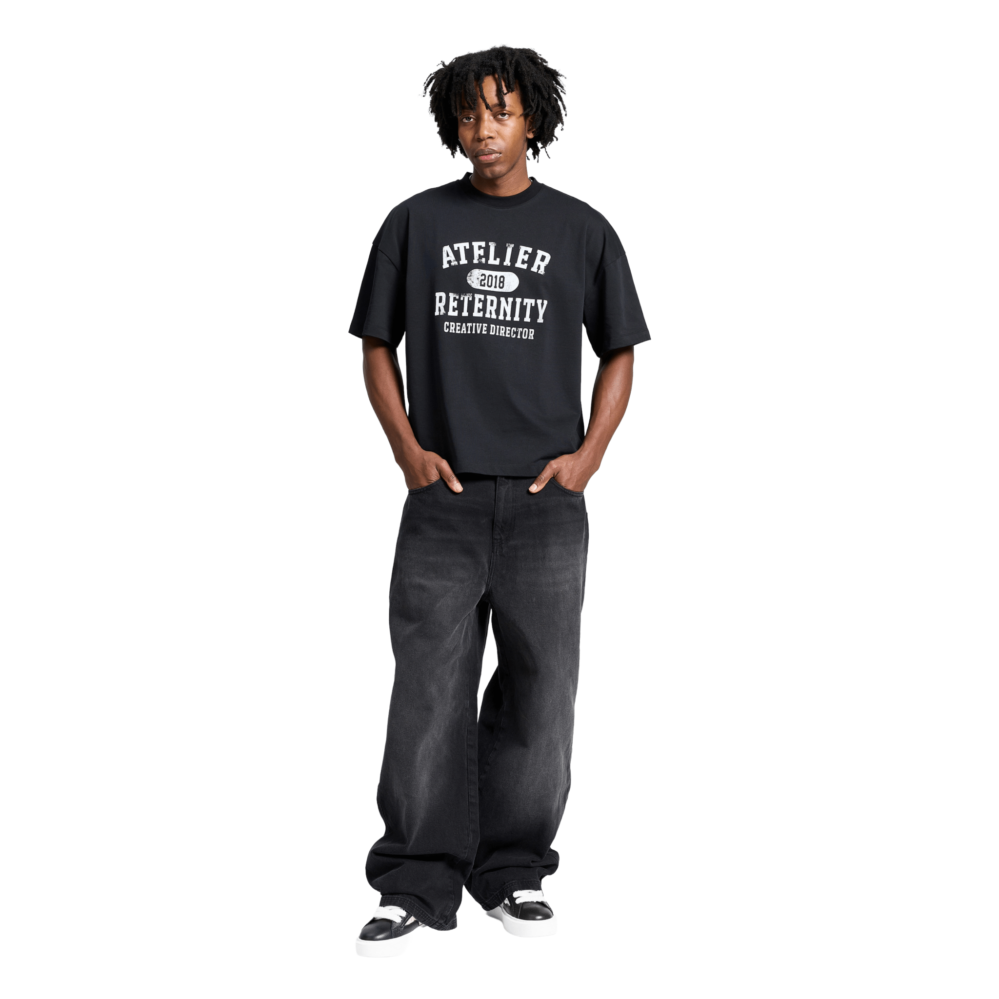 Reternity Atelier Emblem T-Shirt Schwarz - CRETA6848 - Coziness