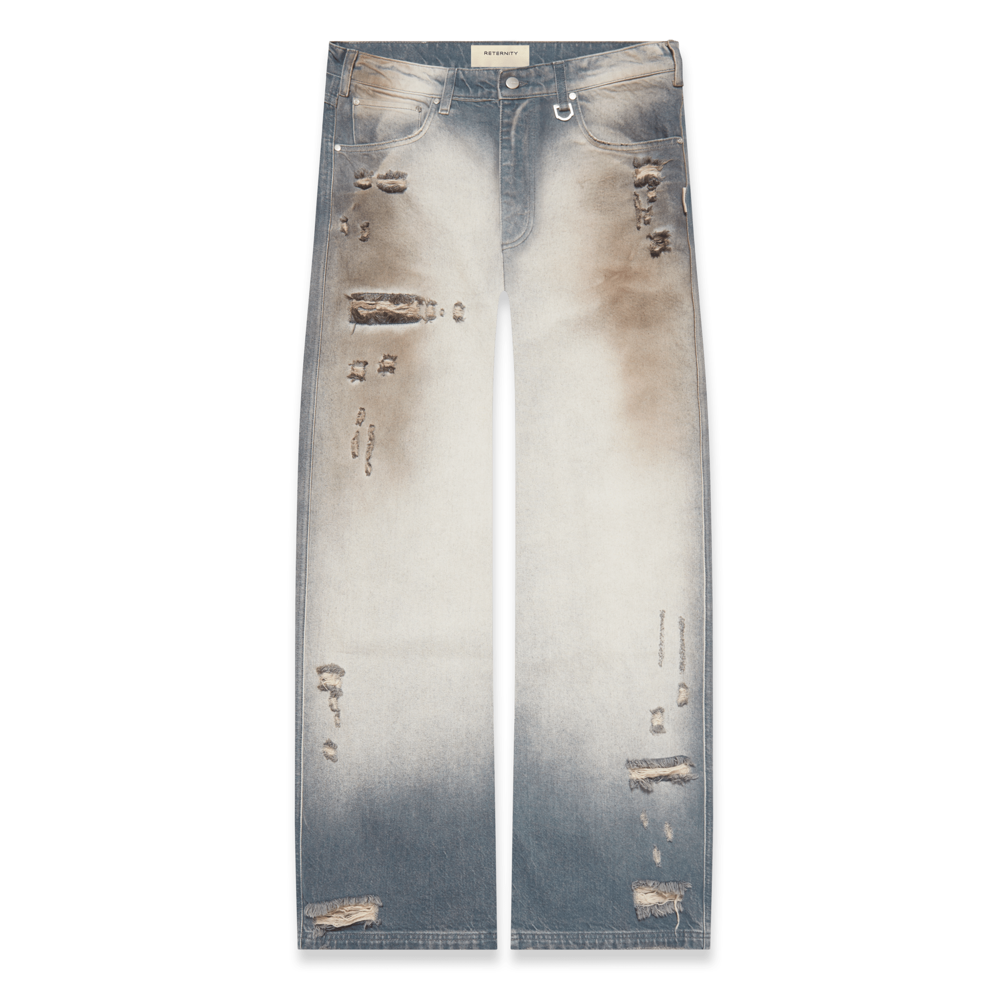 Reternity Coloris Distressed Denim Jeans Blue - CRETC6835 - Coziness