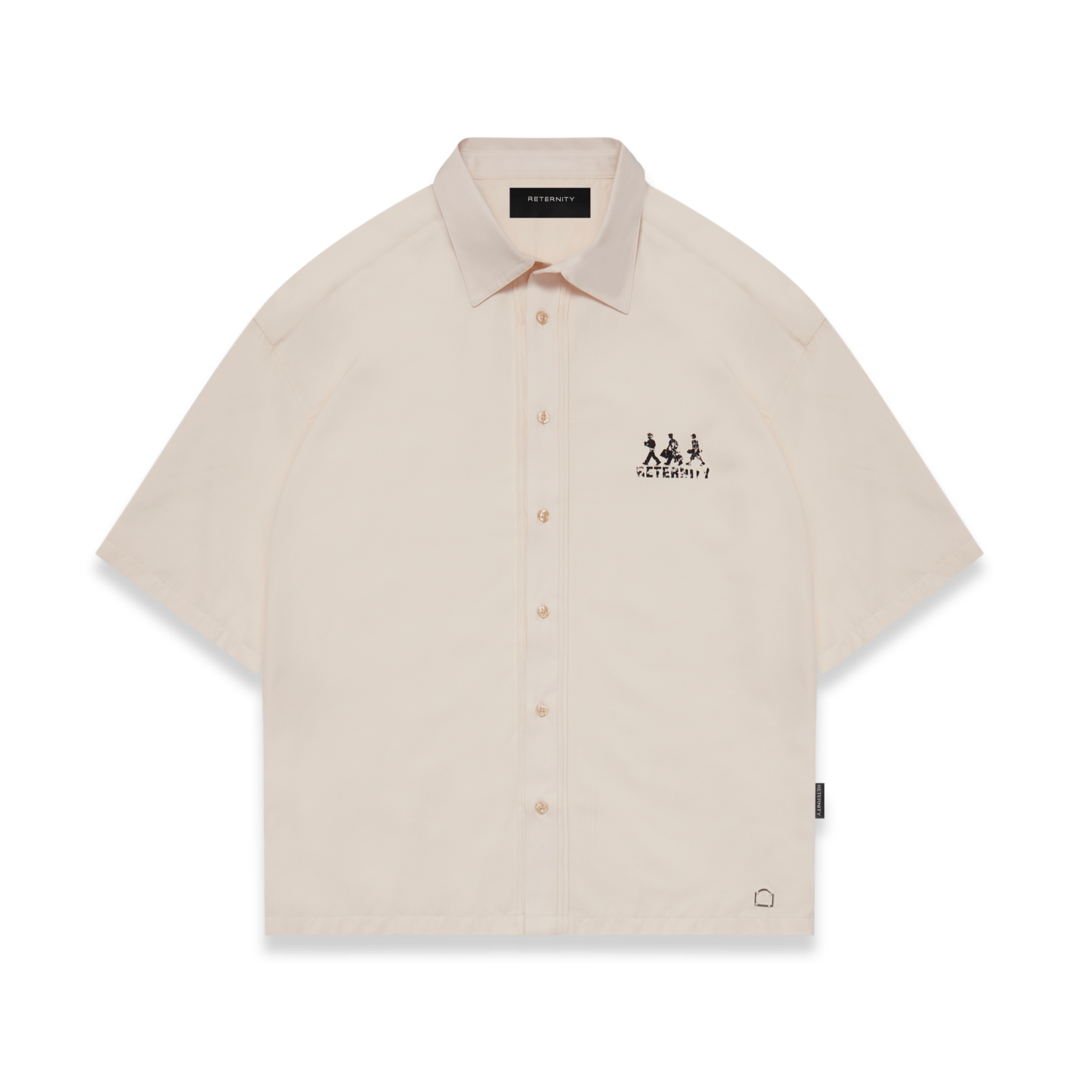 Reternity Creative Dept Logo Button Shirt Cream - CRETC4269 - Coziness