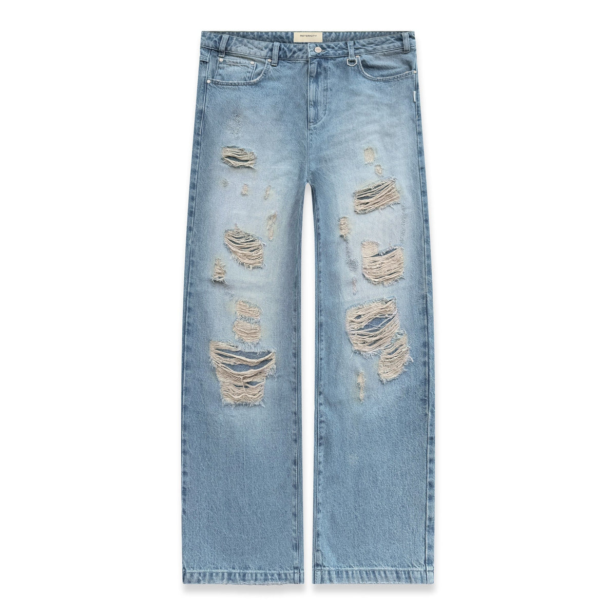 Reternity DISTRESSED BAGGY DENIM WASHED BLUE - CRETD14513 - Coziness
