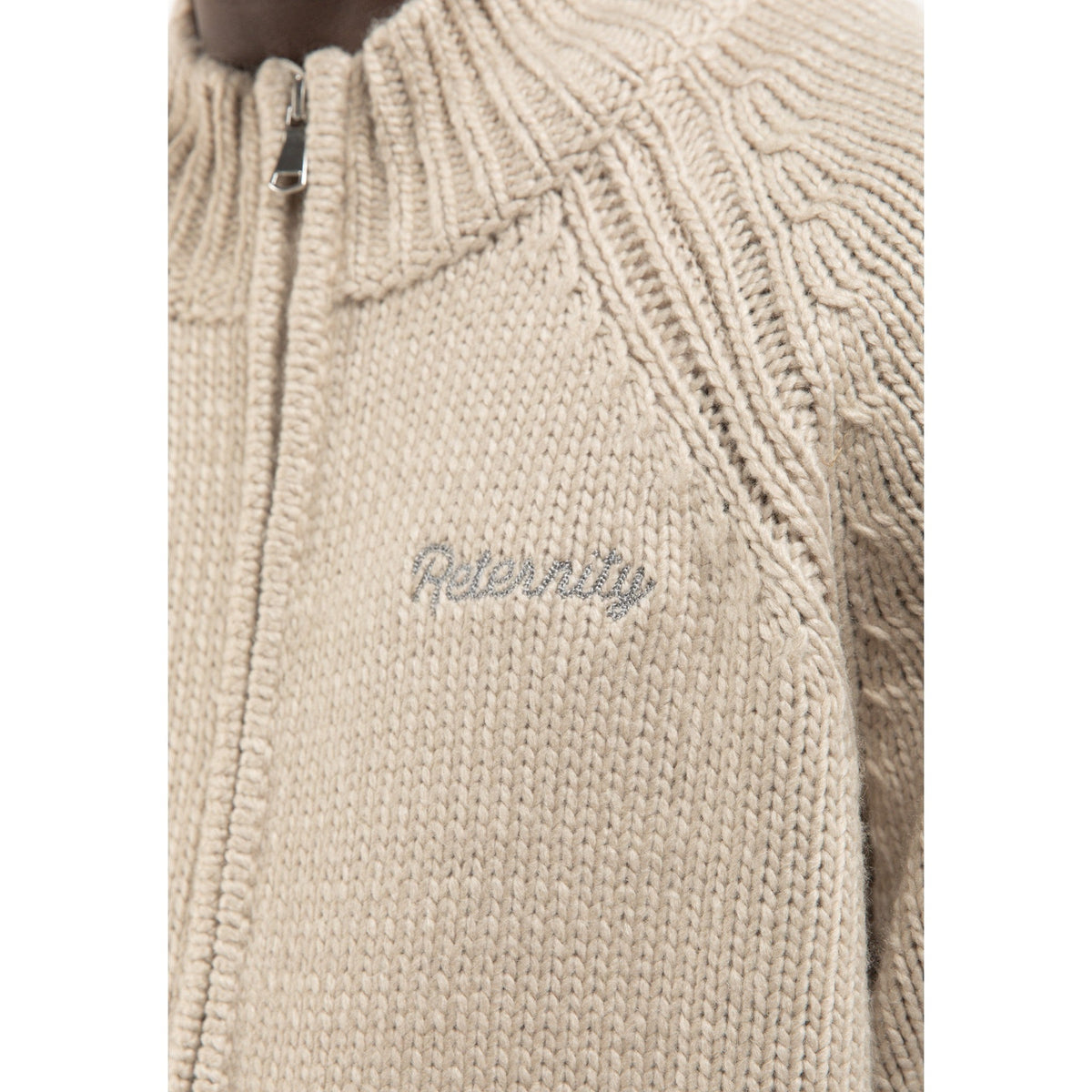 Reternity ÉCLAT KNIT ZIPPER CREME - CRETÉ14497 - Coziness