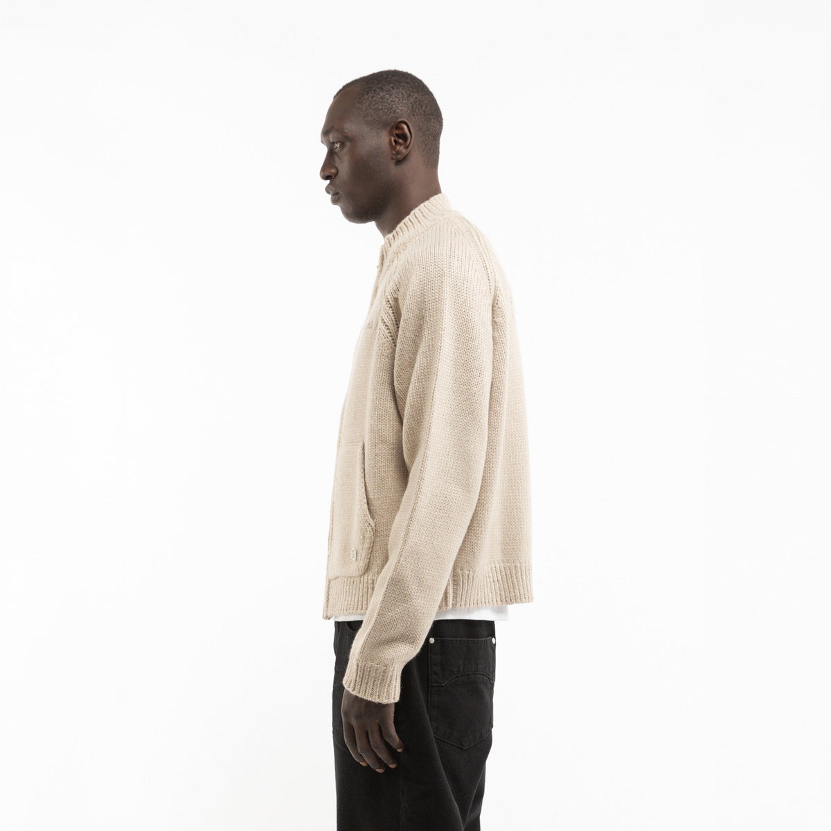 Reternity ÉCLAT KNIT ZIPPER CREME - CRETÉ14497 - Coziness
