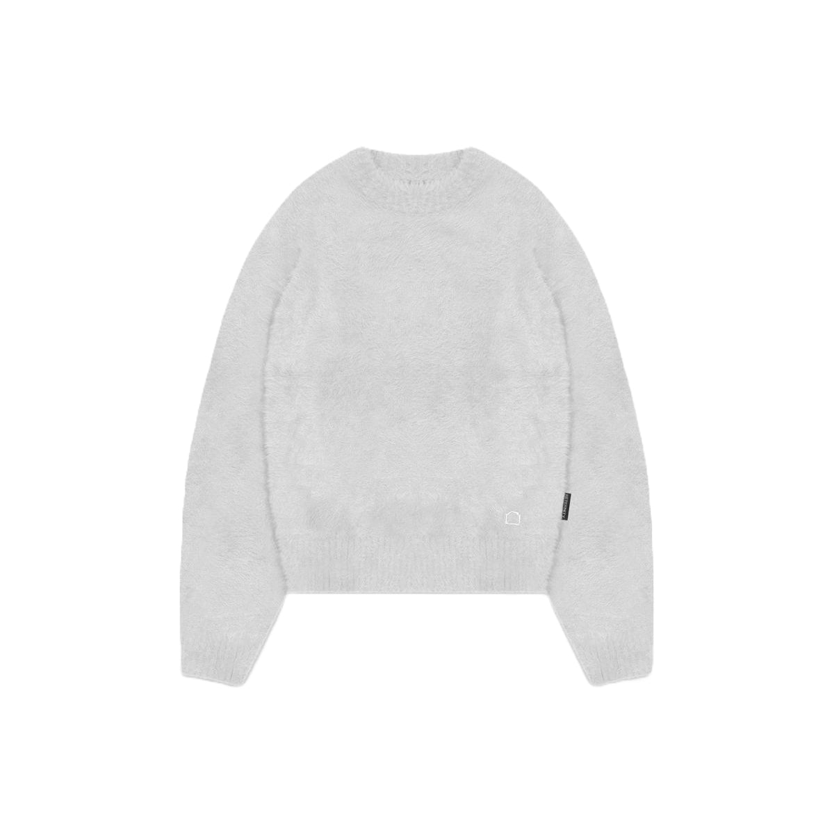 Reternity Essential Furry Knit Sweater Light Grey - CRETE3395 - Coziness