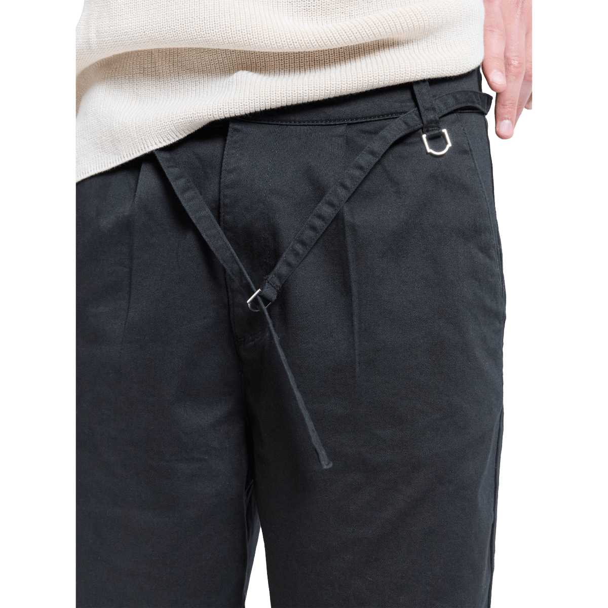 Reternity Pleated Chino Shorts Black - CRETP11083 - Coziness