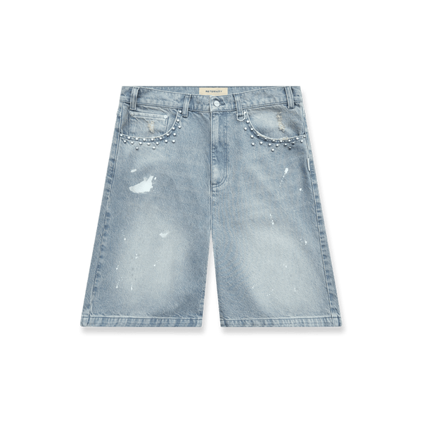 Reternity Studded Jorts Light Blue - CRETS8317 - Coziness