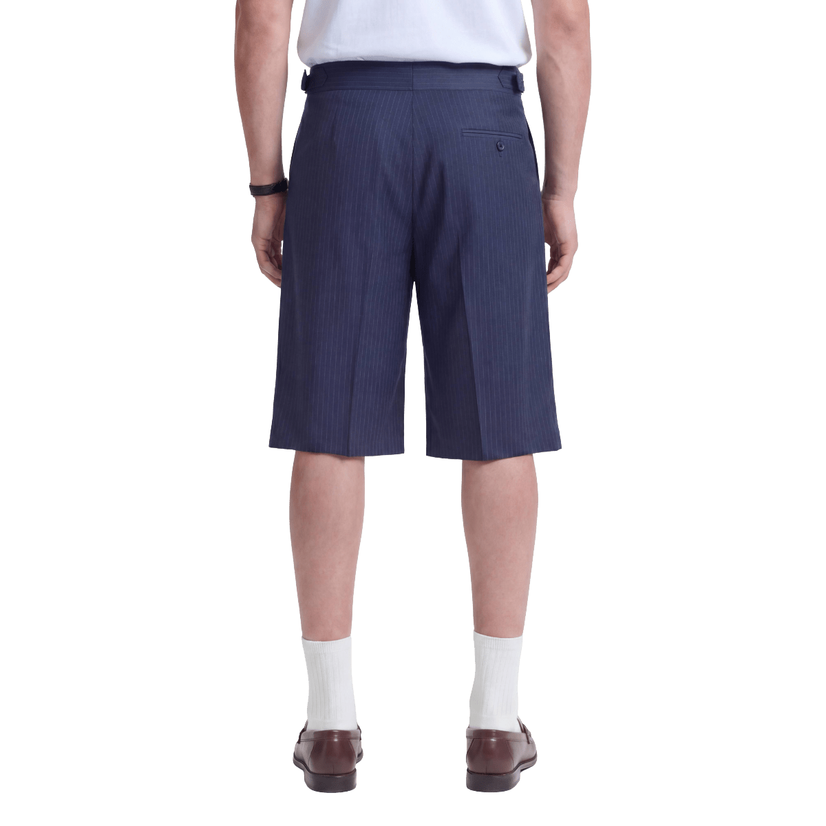 Reternity Tailored Baggy Shorts Pinstripe Blue - CRETT11086 - Coziness