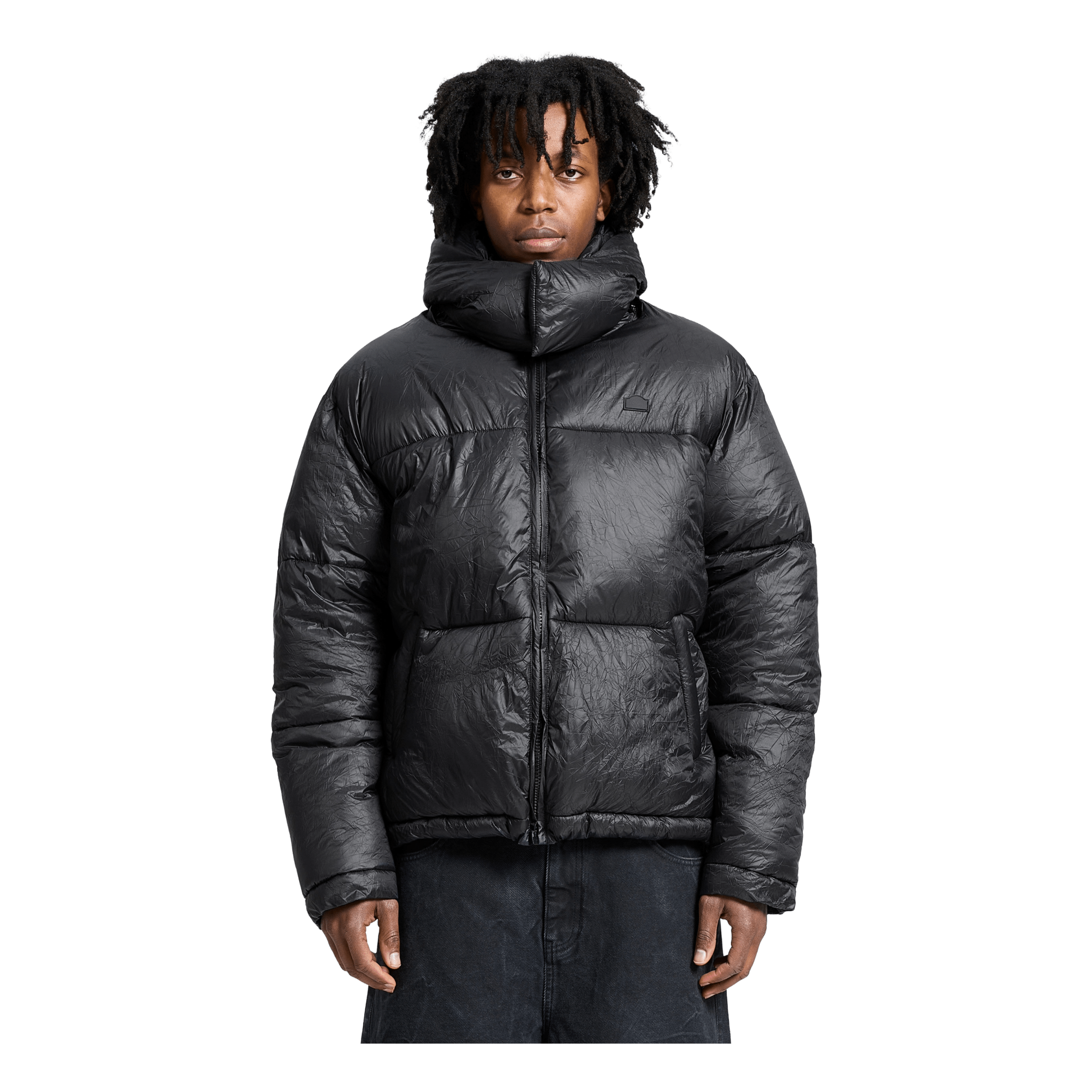 Reternity Wrinkled Puffer Jacke Schwarz - CRETW6819 - Coziness