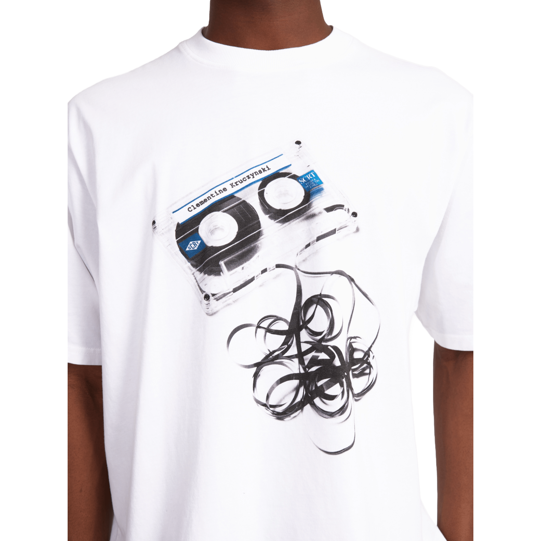SCRT Cassette T-Shirt White - CSCRC4404 - Coziness