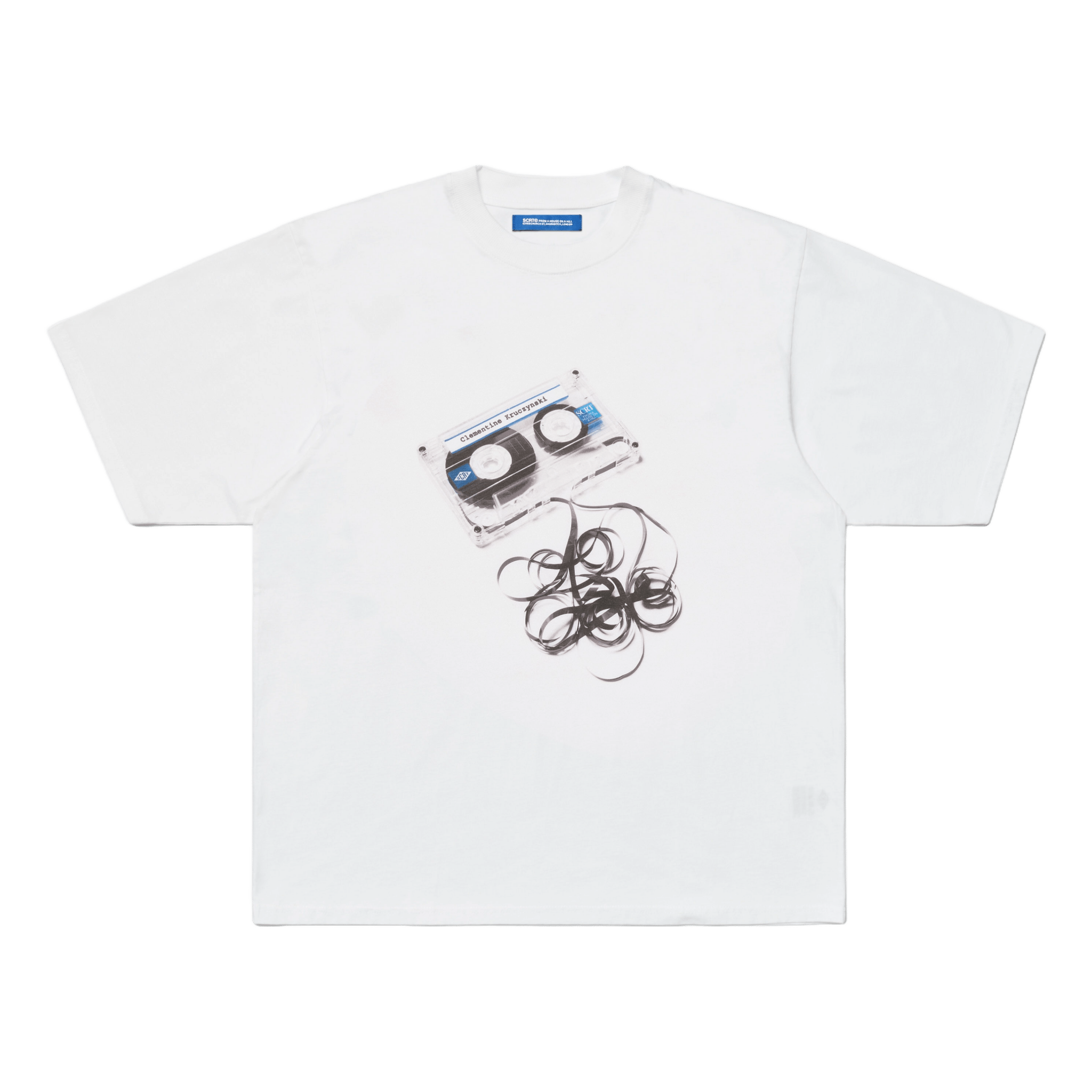 SCRT Cassette T-Shirt White - CSCRC4404 - Coziness