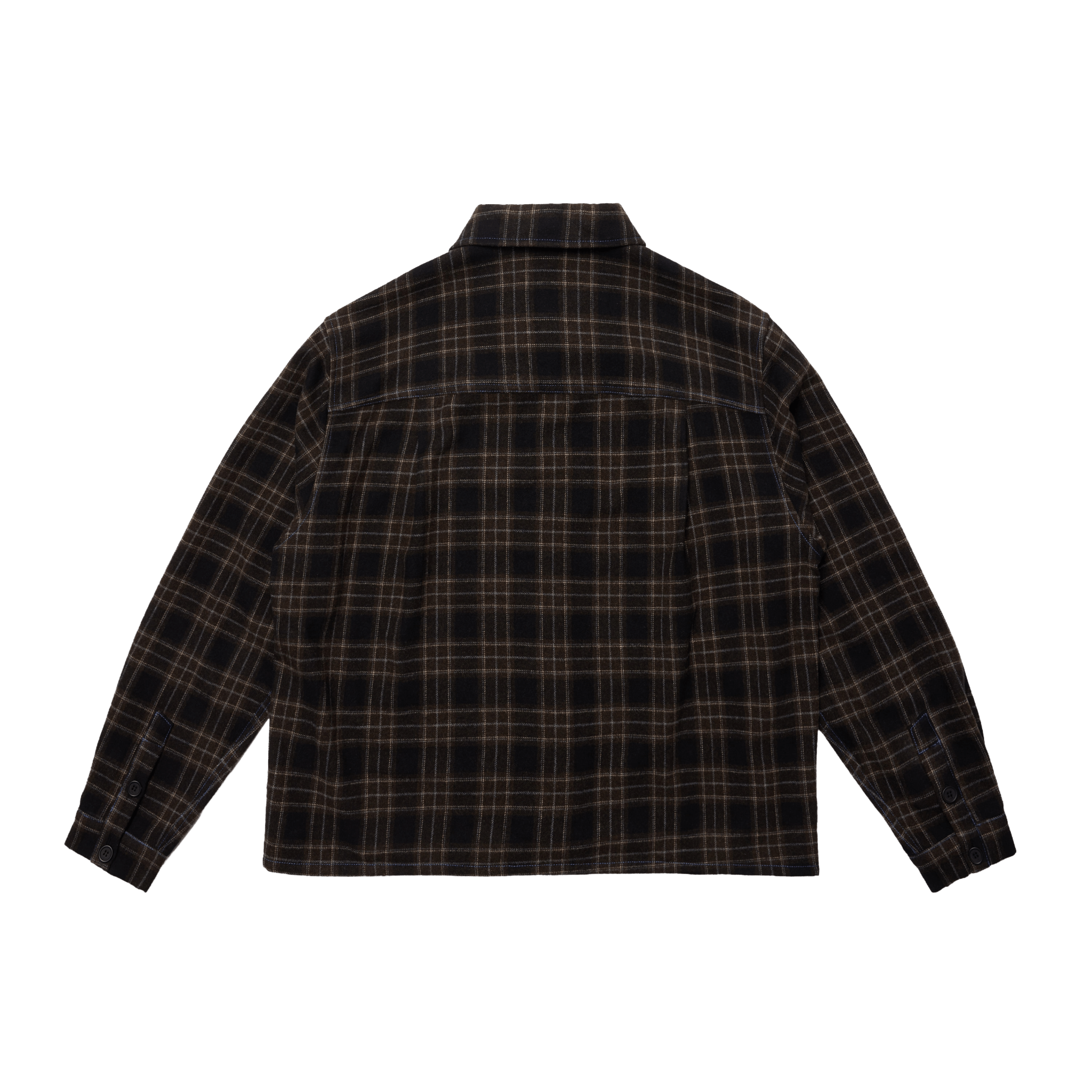 SCRT MoSF Contrast Stich Flannel Shirt Braun - CSCRM7437 - Coziness