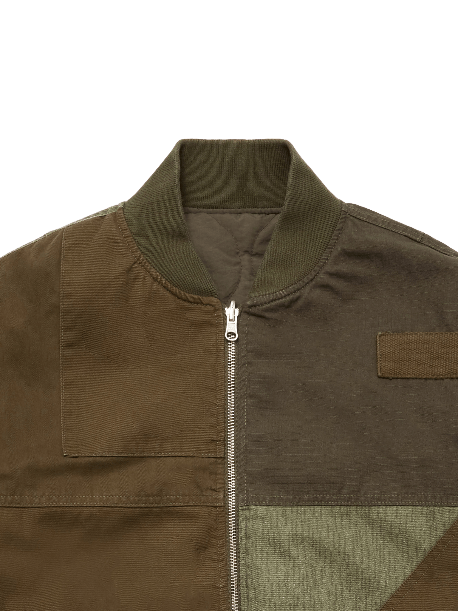 SCRT Reversible Patchwork Bomber Army Green - CSCRR4444 - Coziness