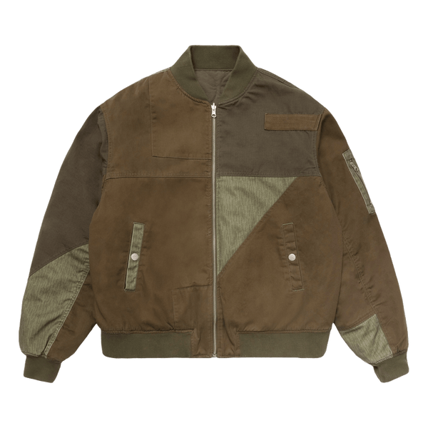 SCRT Reversible Patchwork Bomber Army Green - CSCRR4444 - Coziness