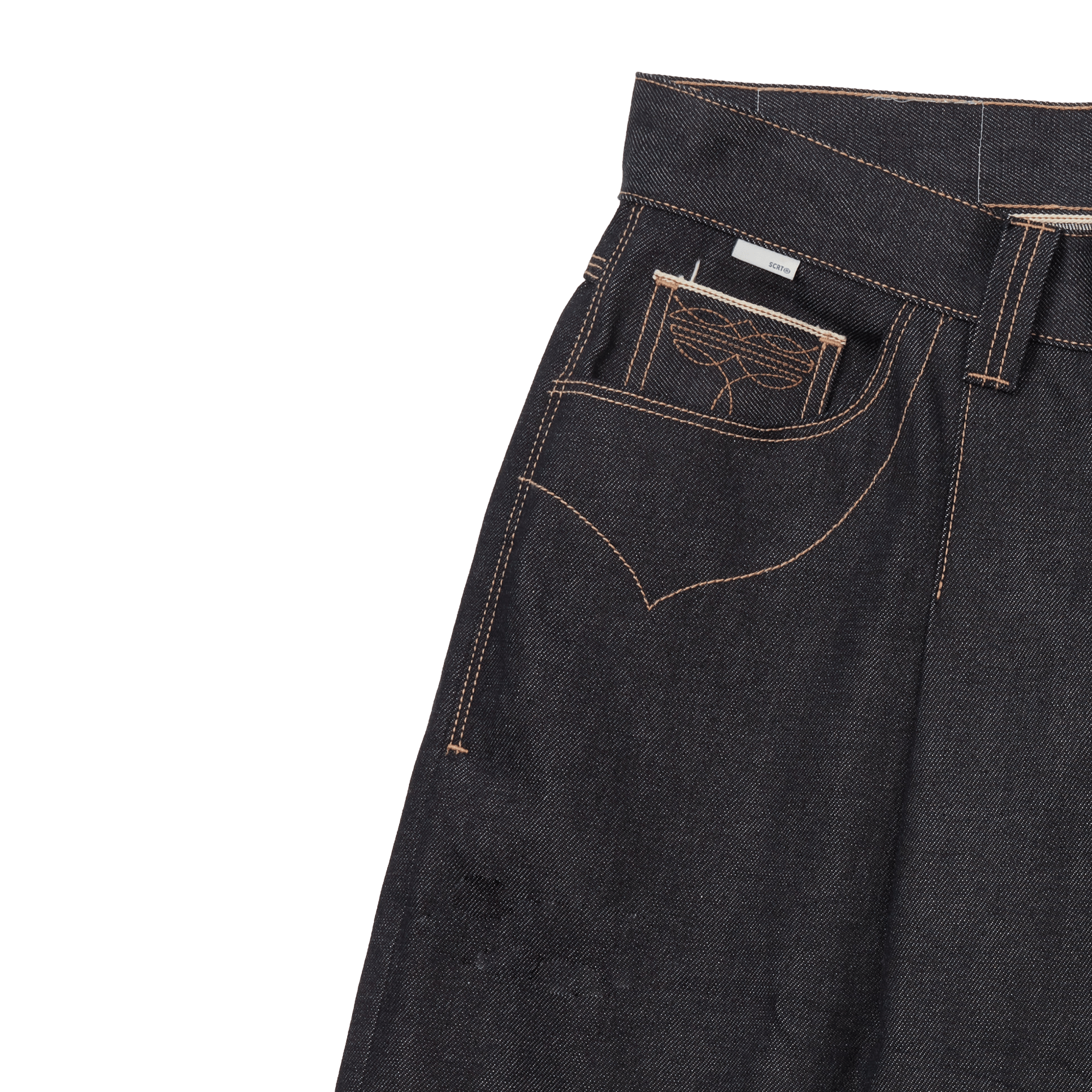 SCRT Selvedge Denim Wide Shorts Indigo - CSCRS11286 - Coziness