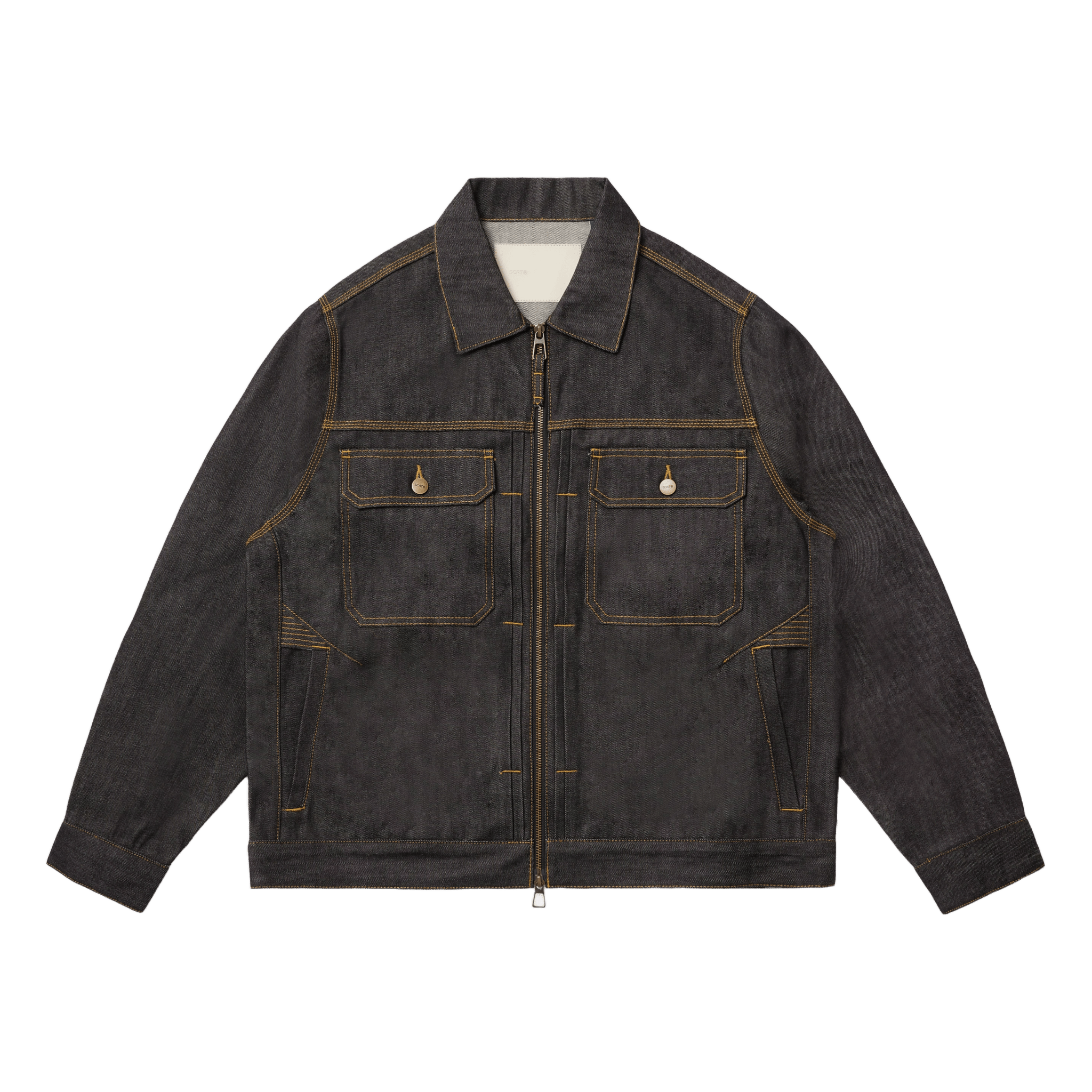 SCRT Selvedge Zipped Type - 2 Denim Jacket Darkest Indigo - CSCRS4449 - Coziness