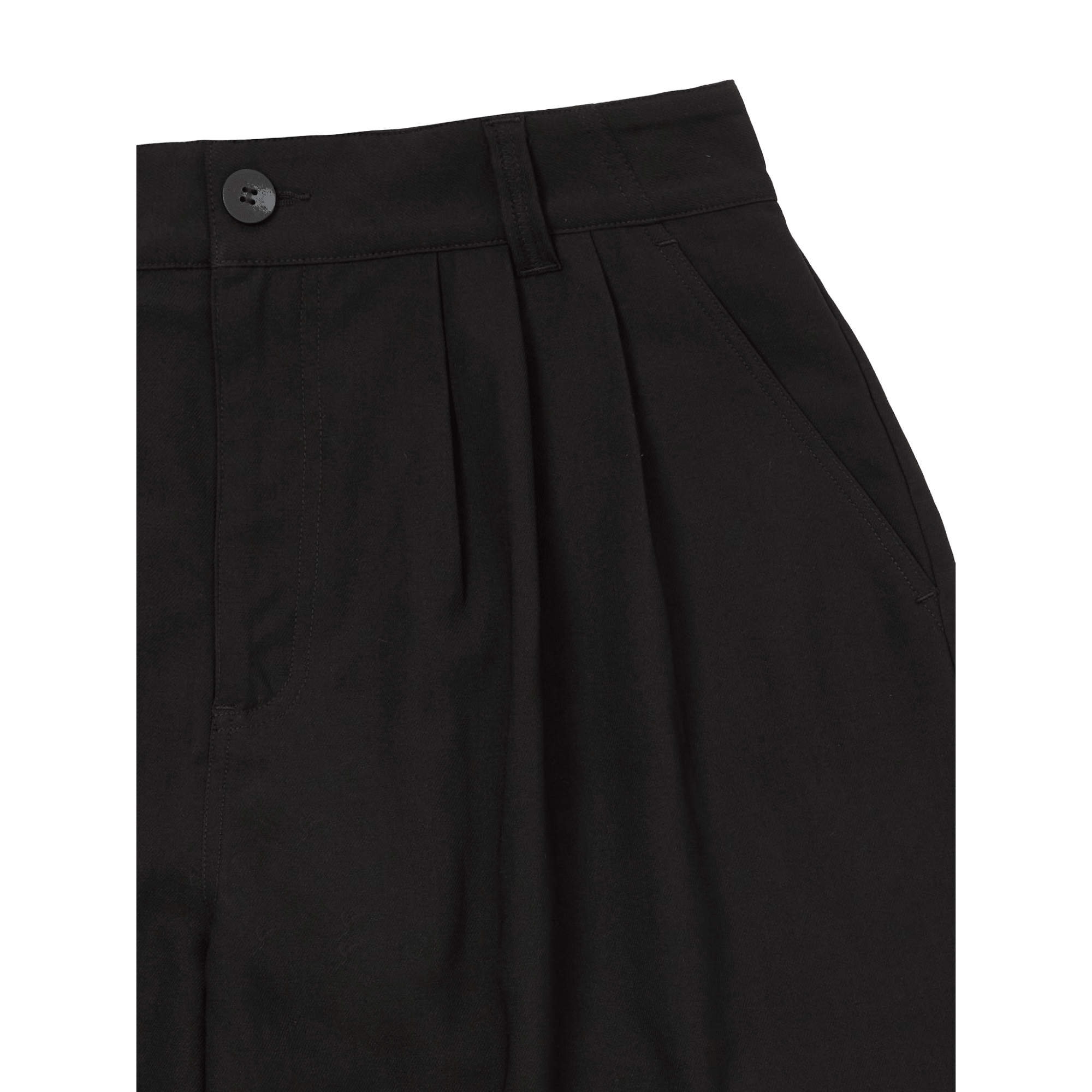 SCRT The Triple Pleat Shorts Black - CSCRT11290 - Coziness