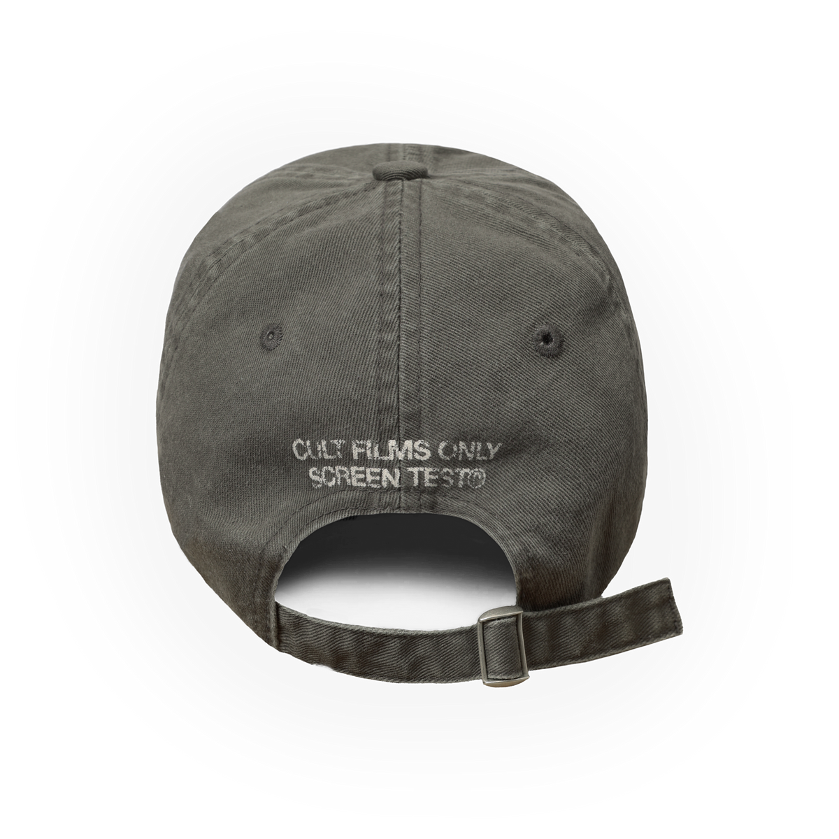 SCRT Crossroads Dad Cap in Grau von hinten mit Verschluss