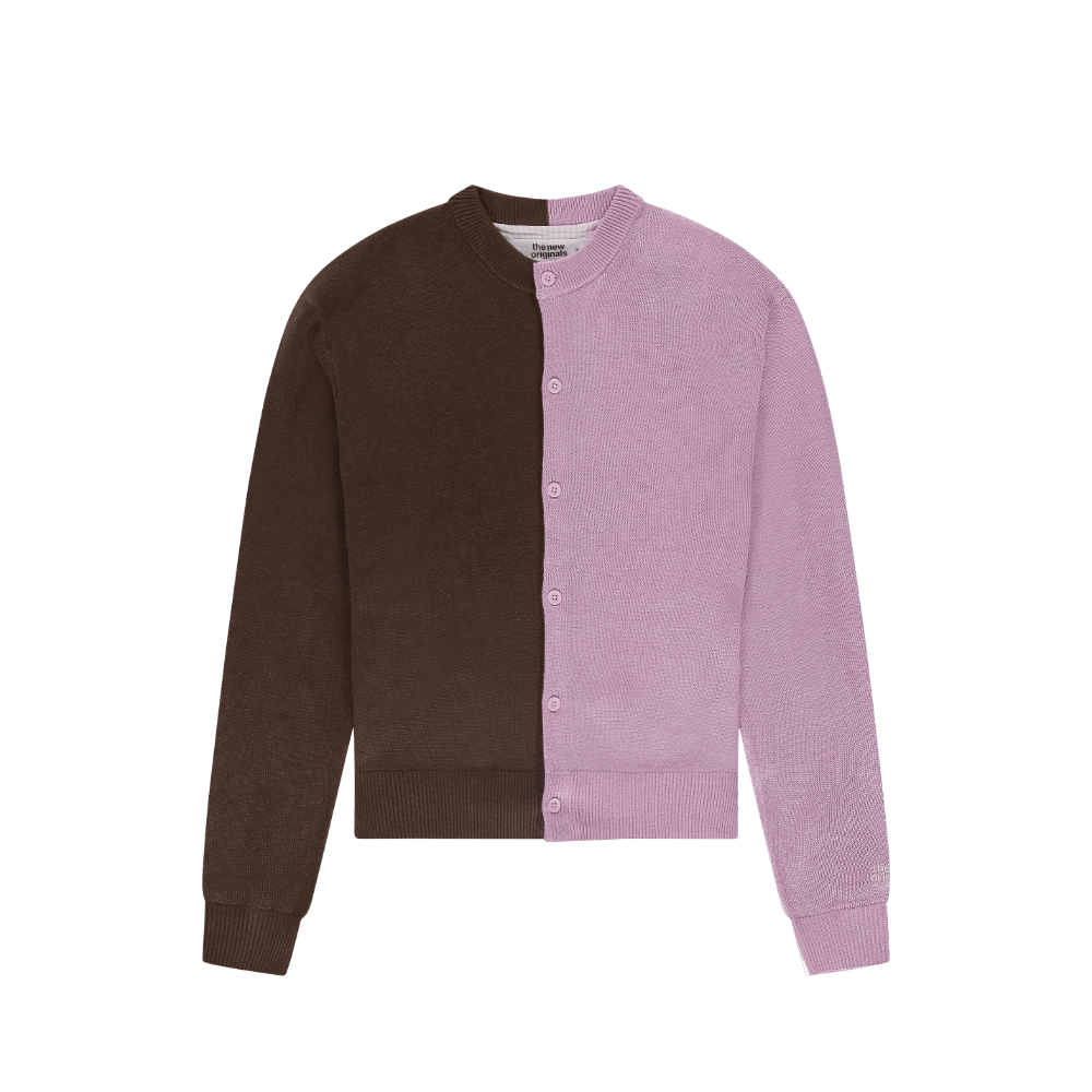 The New Originals DUO CARDIGAN LIGHT PINK BROWN - CTHEN8722 - Coziness