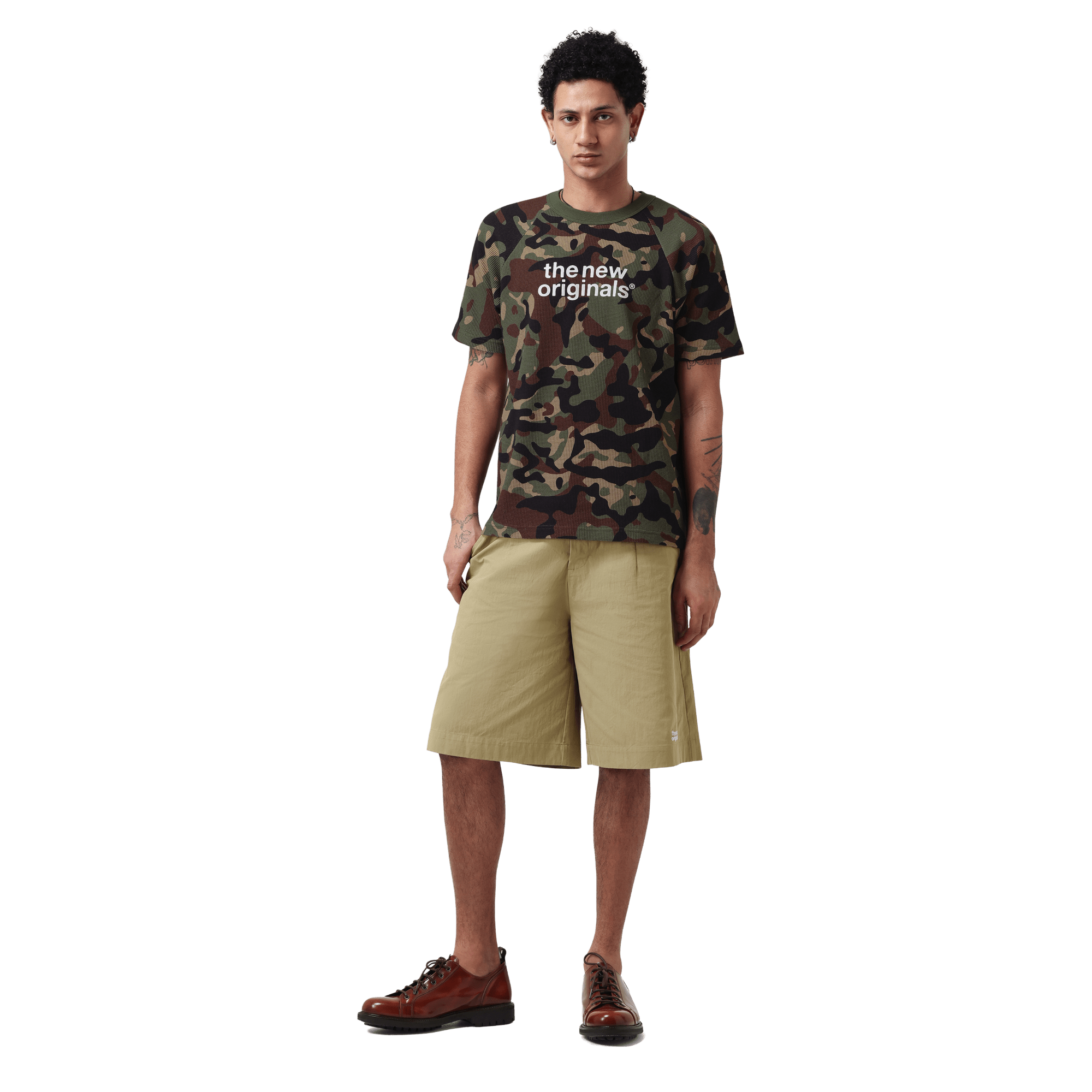 The New Originals Emblem Camo Waffle Tee Camo Print - CTHEN12886 - Coziness