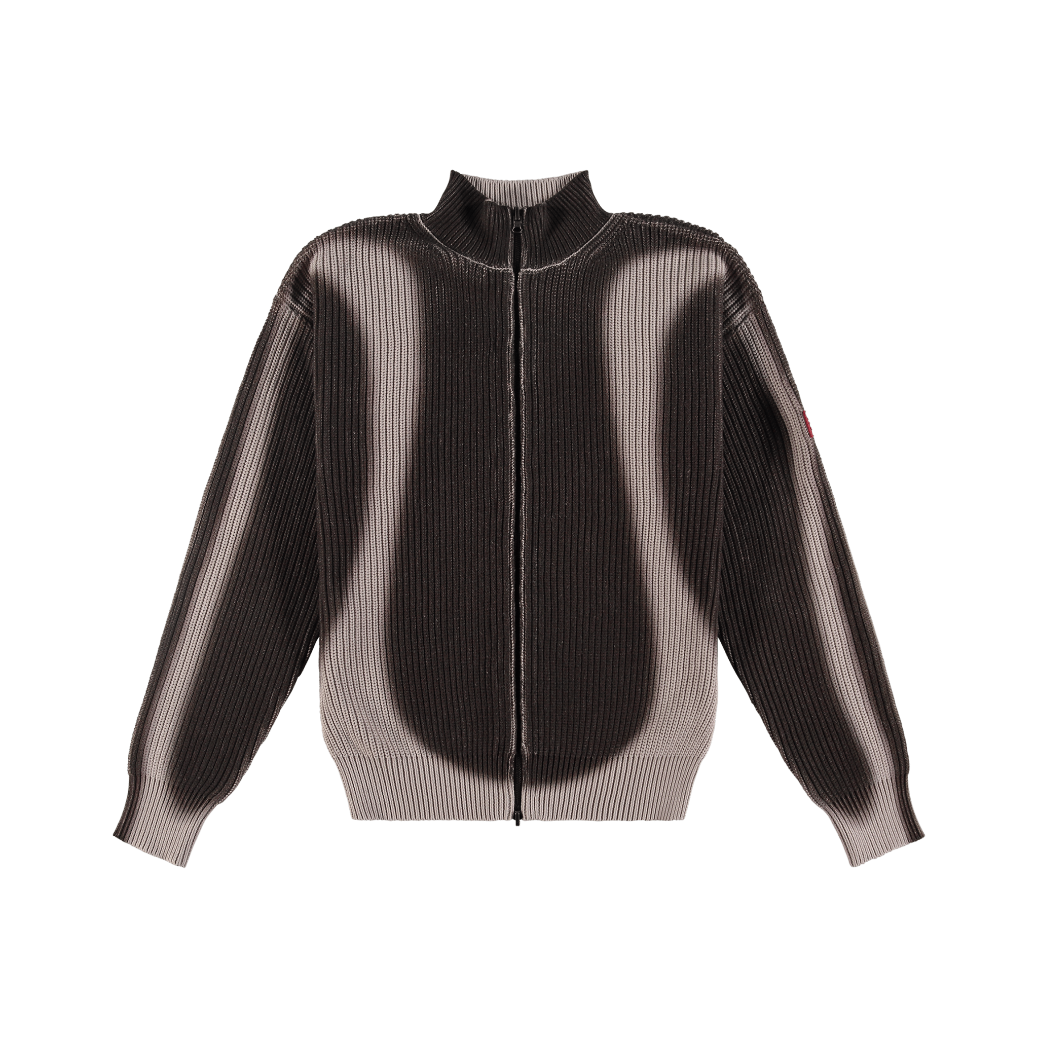 The New Originals Fisherman Curve Zip Up Sweater Brown Beige - CTHEN6367 - Coziness