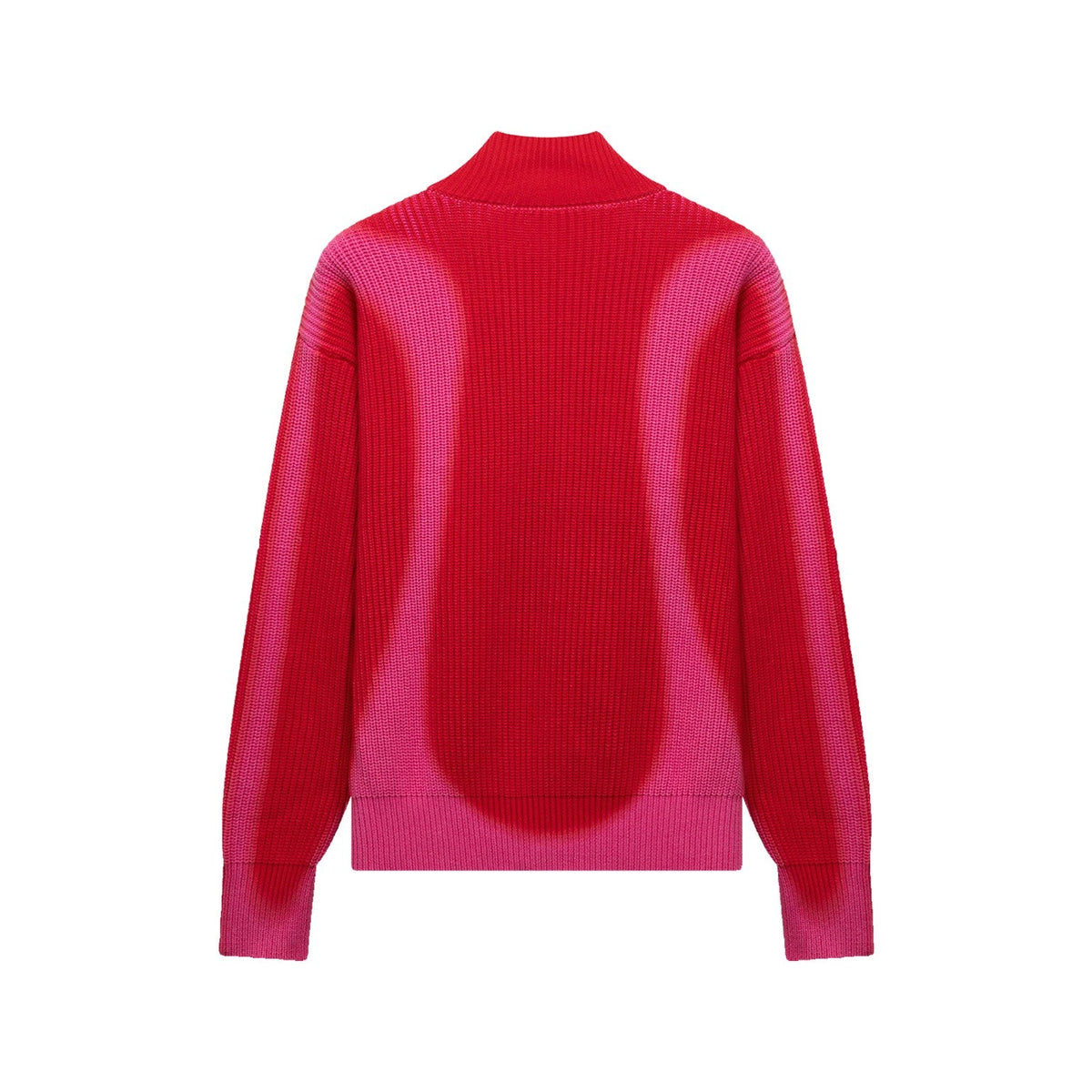The New Originals Fisherman Curve Zip Up Sweater Red Pink - CTHEN14404 - Coziness