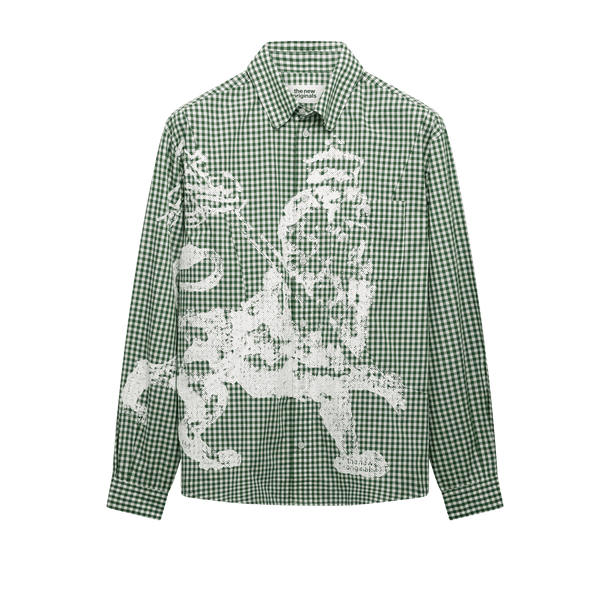 The New Originals Lion Shirt Dark Green Check - CTHEN13343 - Coziness