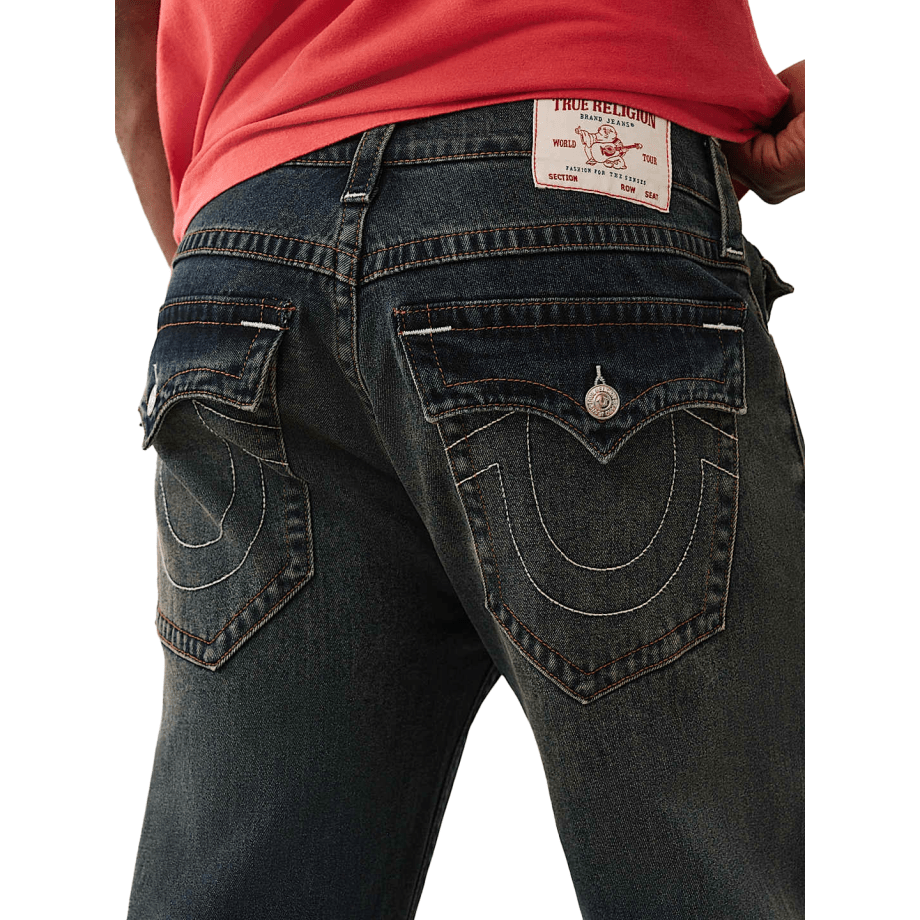 True Religion Bobby SN Flap Baggy Denim Jeans - CTRUR6647 - Coziness