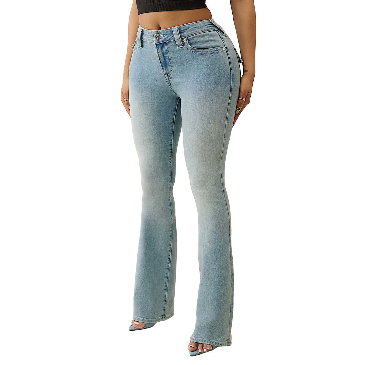 True Religion Joey Mid Rise Flare Flap - CTRUR15128 - Coziness