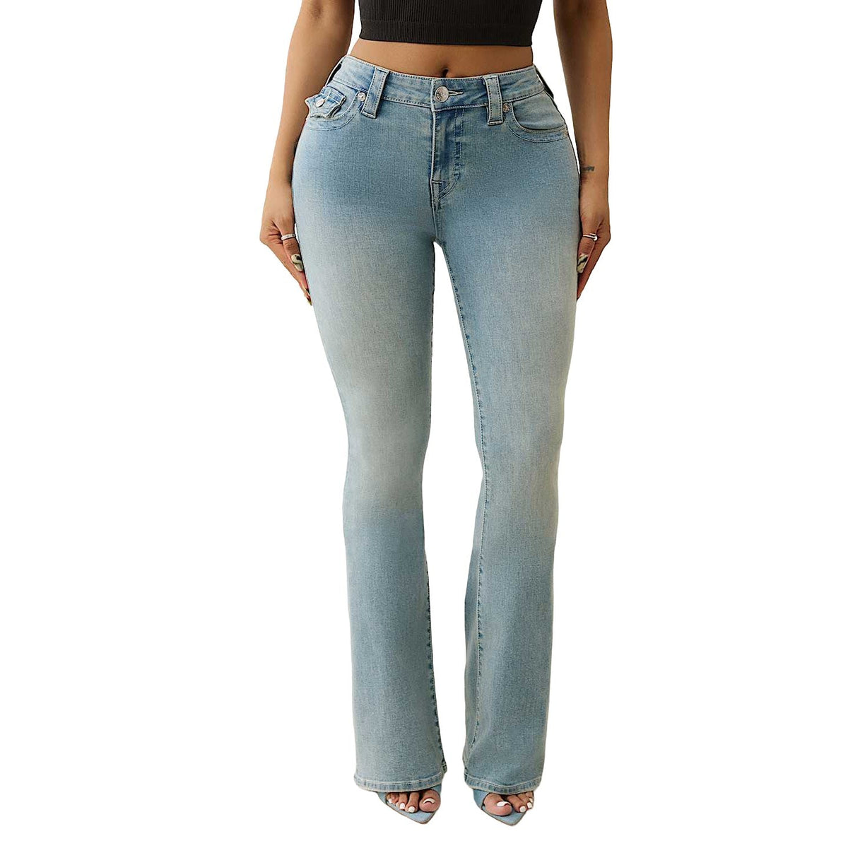 True Religion Joey Mid Rise Flare Flap - CTRUR15128 - Coziness