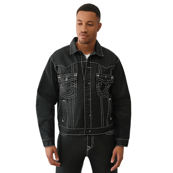True Religion Oversize Super T Jacket Black - CTRUR7207 - Coziness